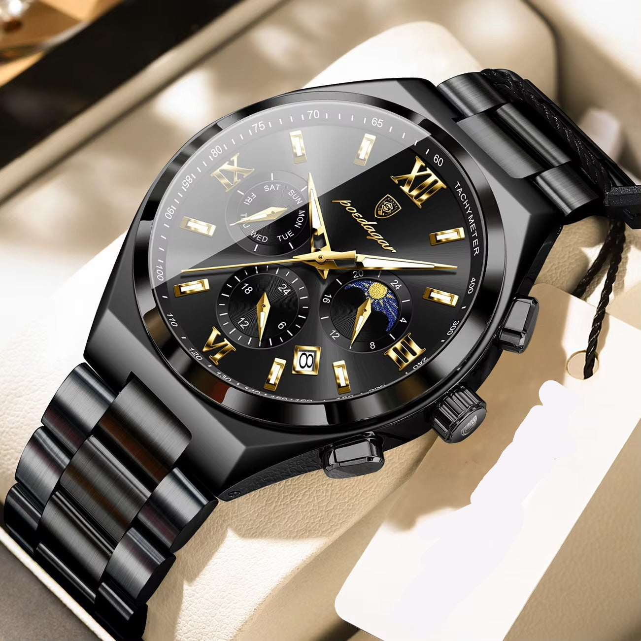 Edelstahl Business Armbanduhr "Data della settimana impermeabile no.5200" - PITANI