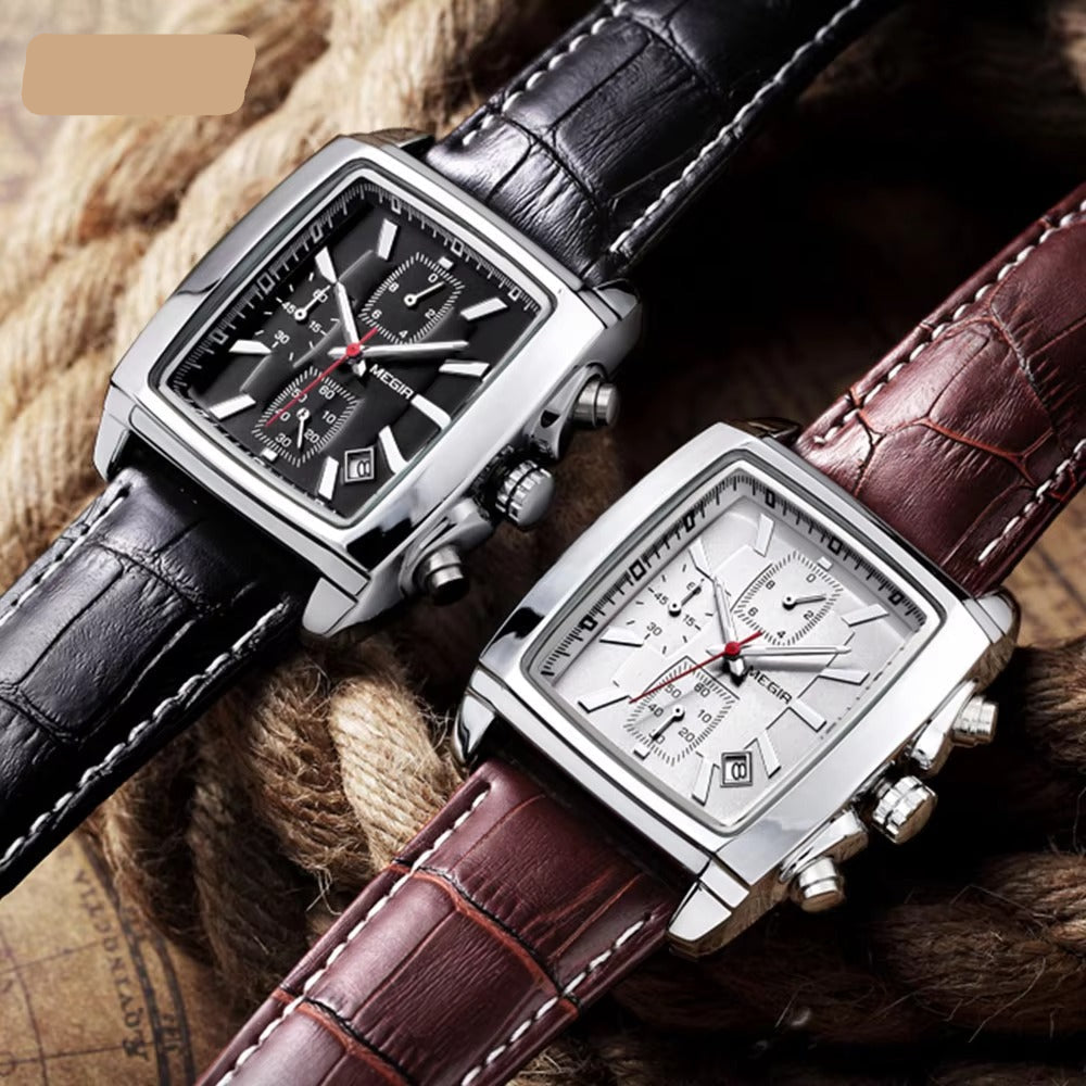 Edelstahl Armbanduhr "Orologio con cinturino in pelle no.4121" - PITANI