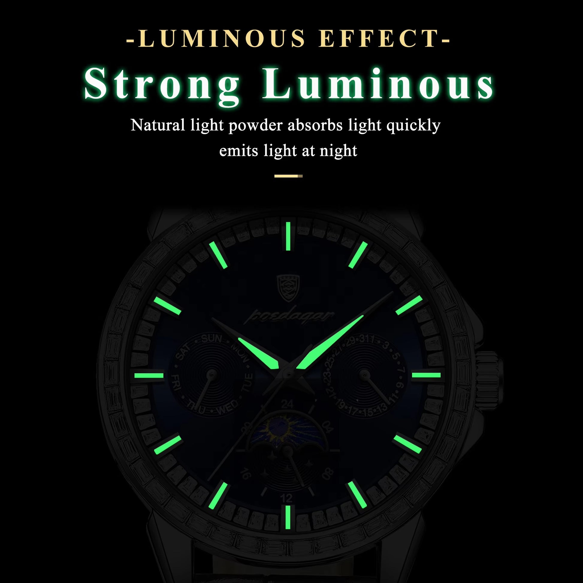 Edelstahl Armbanduhr "Impermeabile Luminoso no.4153" - PITANI