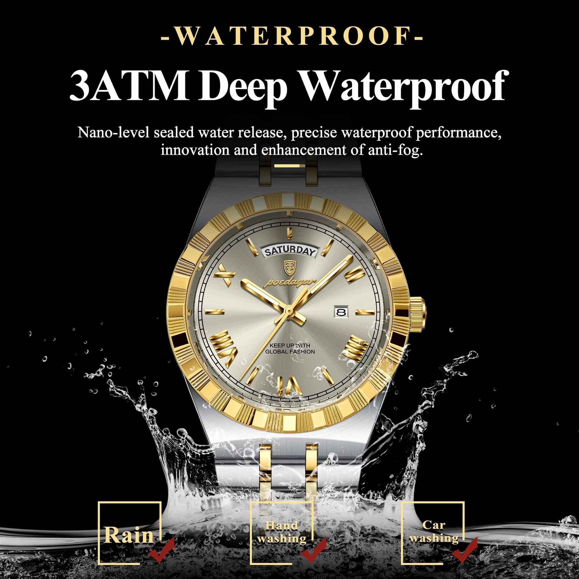 Edelstahl Armbanduhr "Uomo d'affari no.4157" - PITANI