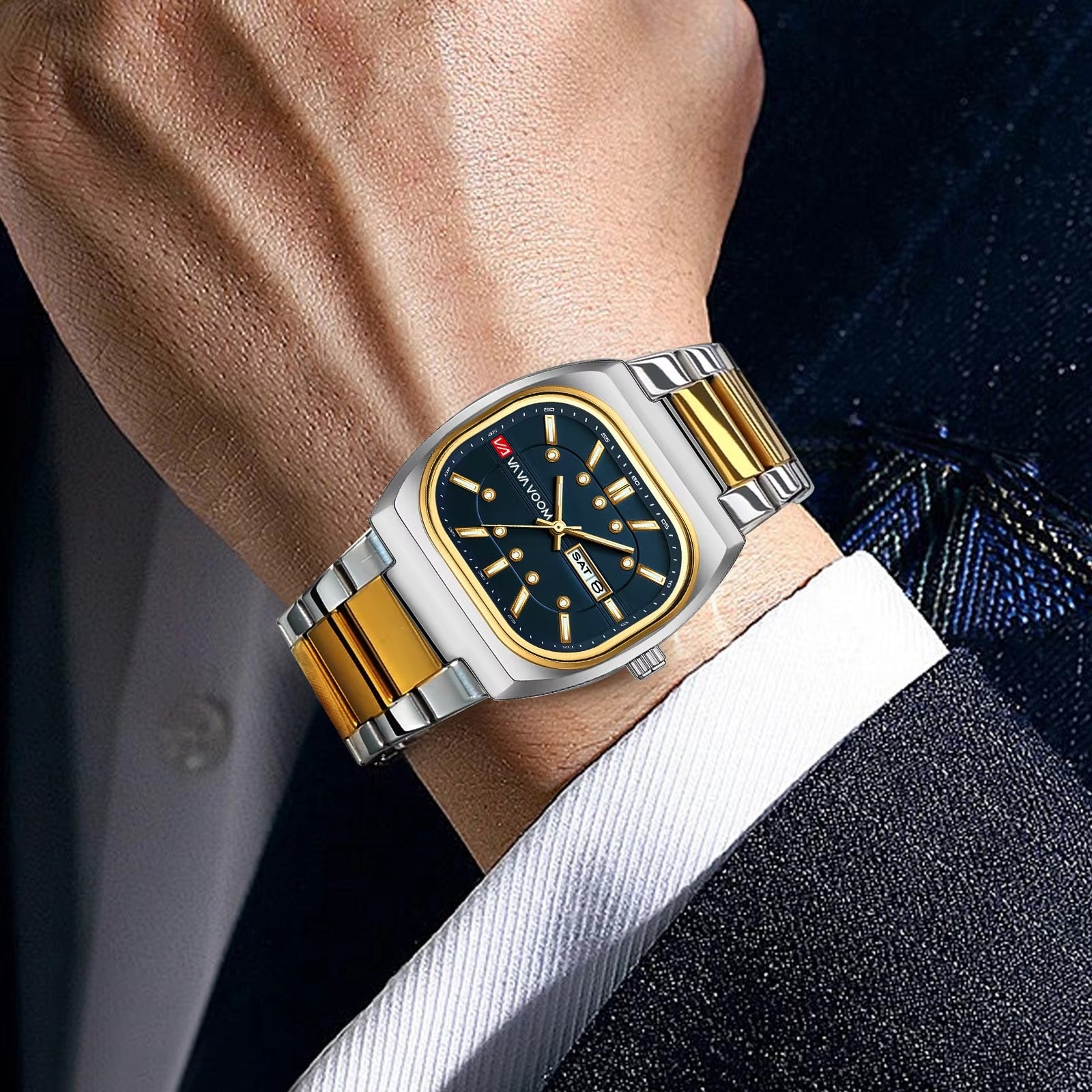 Quadratisch elegante Edelstahl Armbanduhr "Movimento analogico no.5246“ - PITANI