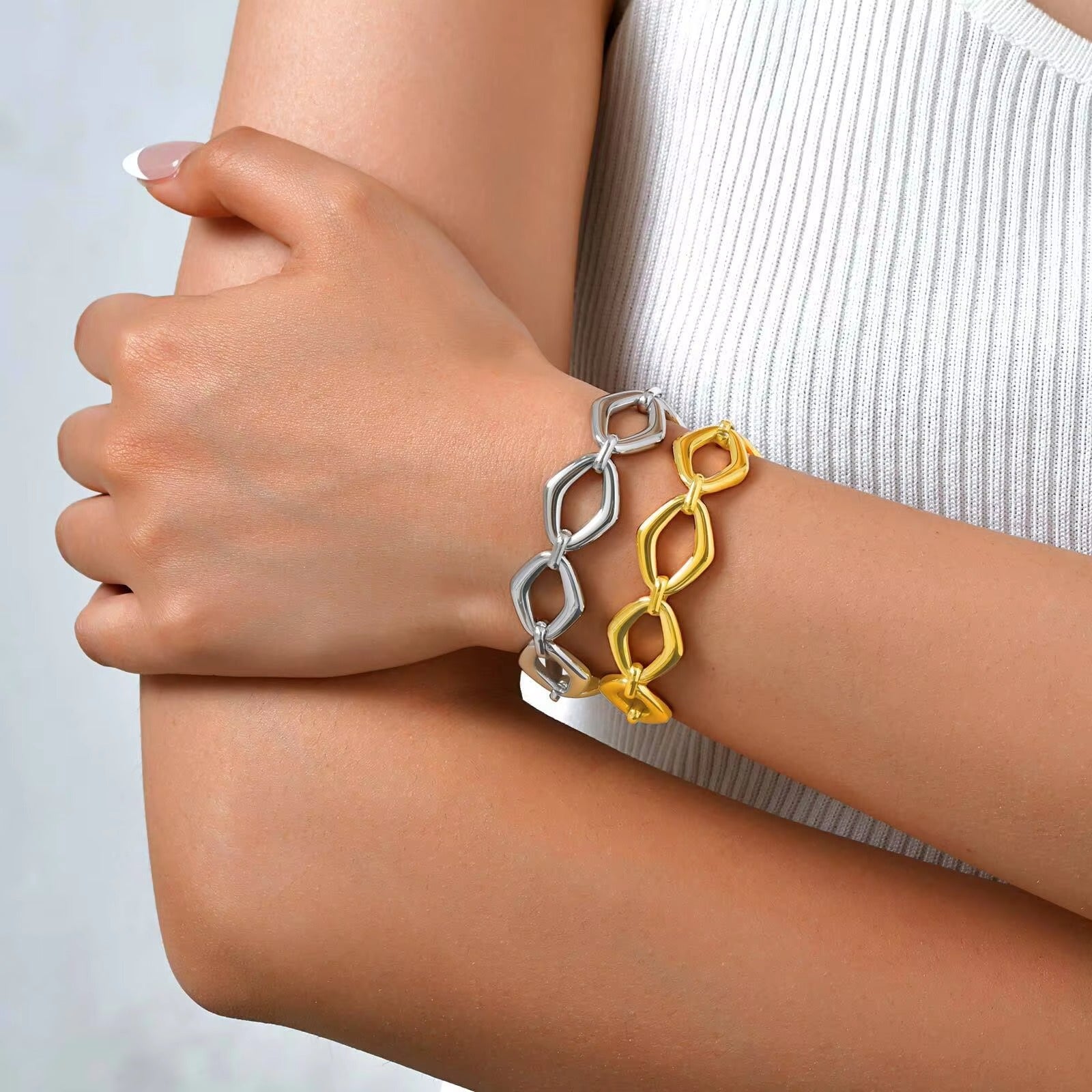 Edelstahl Armband "Bracciale a catena con anello a O no.5324" - PITANI