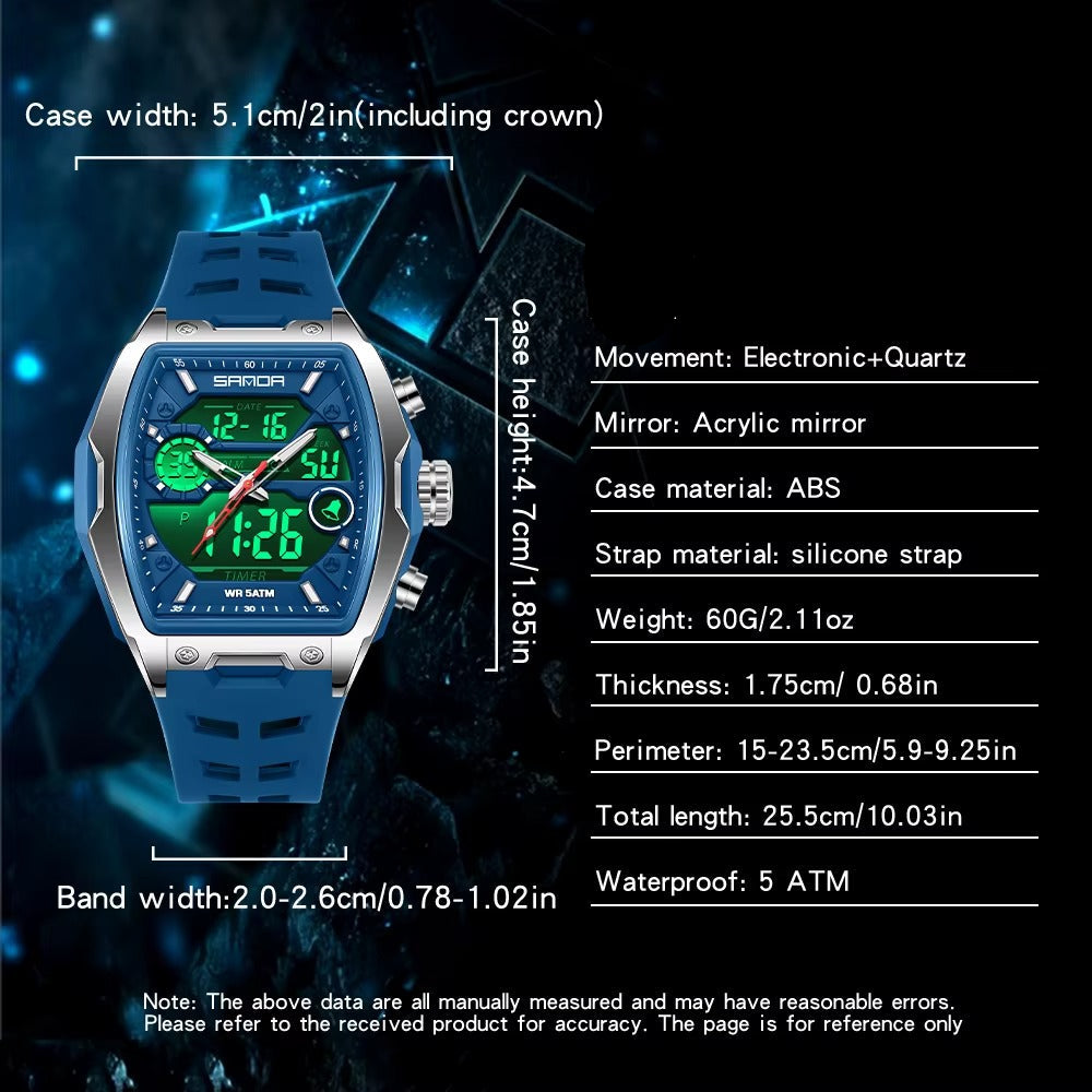 Silikonband Armbanduhr "Sport con quadrante grande no.5232“ - PITANI