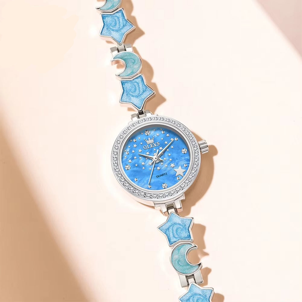 Edelstahl Sternen Armbanduhr "Quadrante con diamanti no.3241“ - PITANI