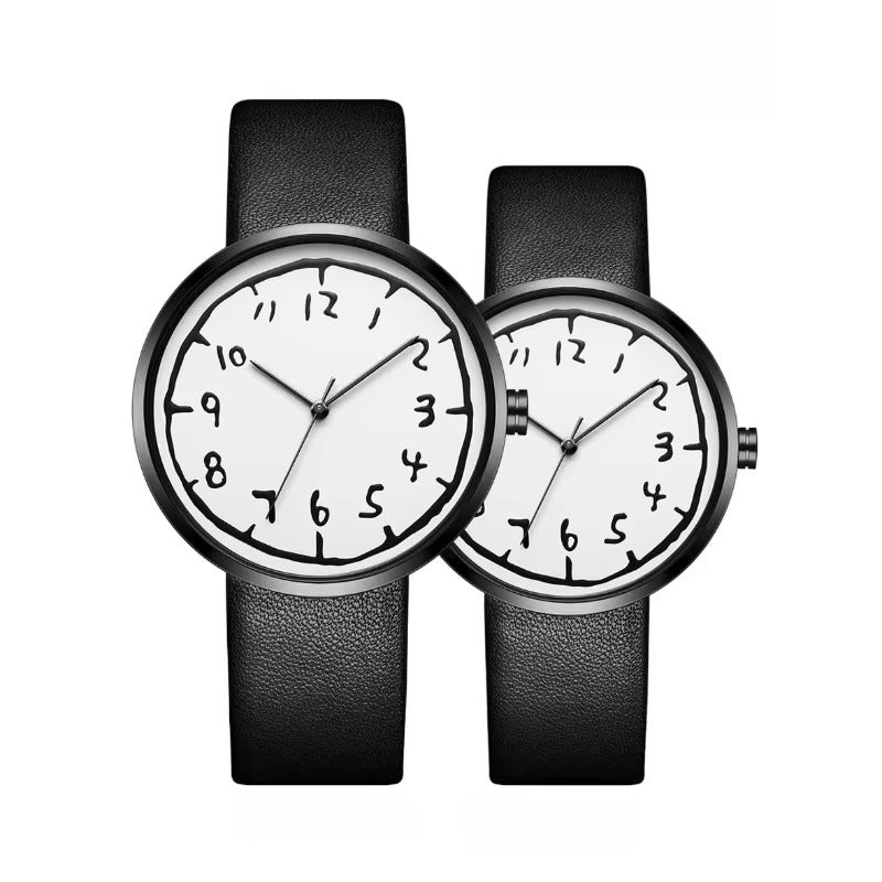 Trendige Armbanduhr mit außergewöhnlicher Schriftart "Modelli di coppia no.5281“ - PITANI