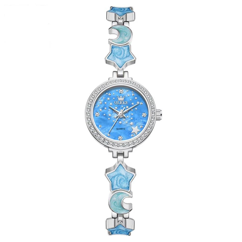 Edelstahl Sternen Armbanduhr "Quadrante con diamanti no.3241“ - PITANI