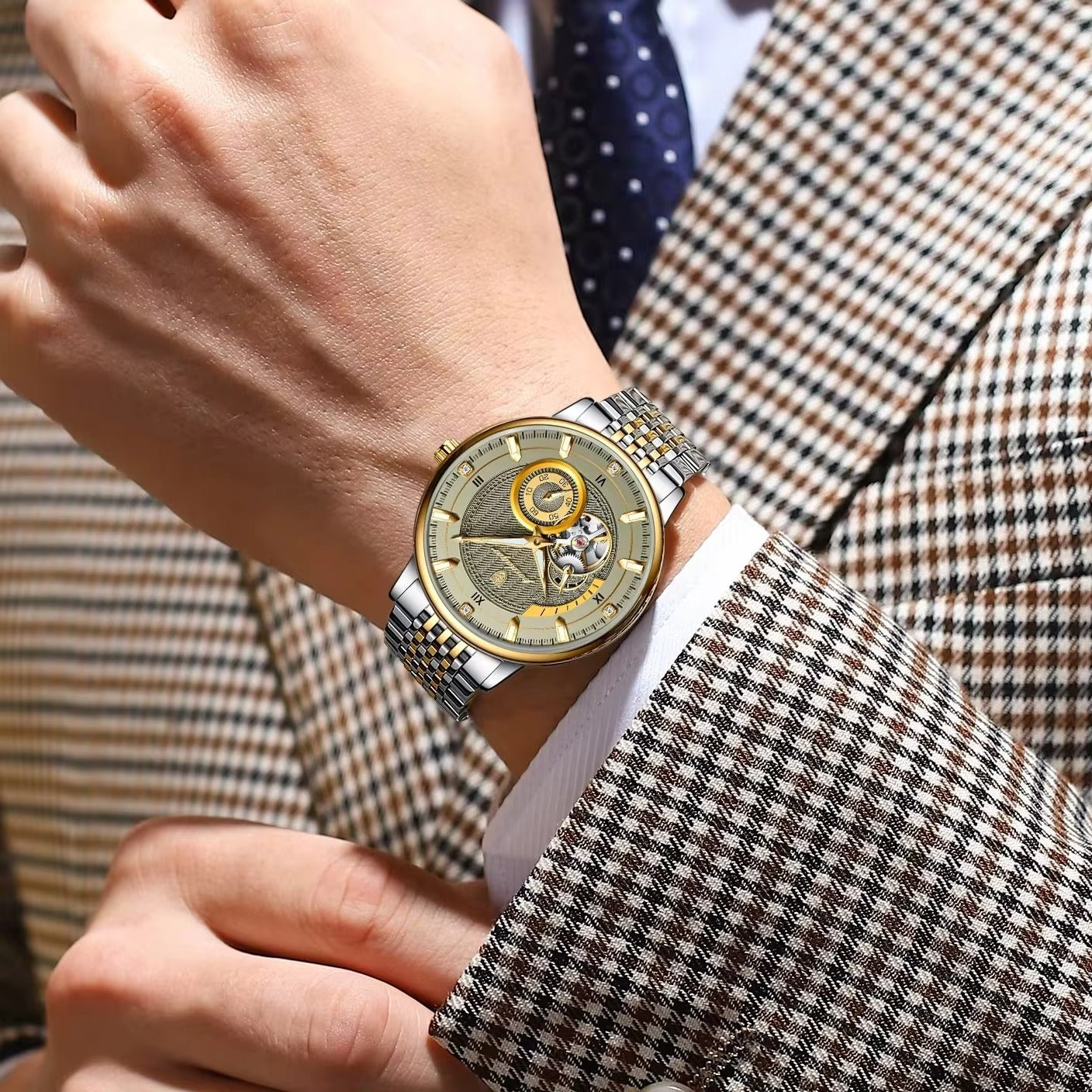 Edelstahl Automatik Armbanduhr "Meccanica automatica no.5242“ - PITANI