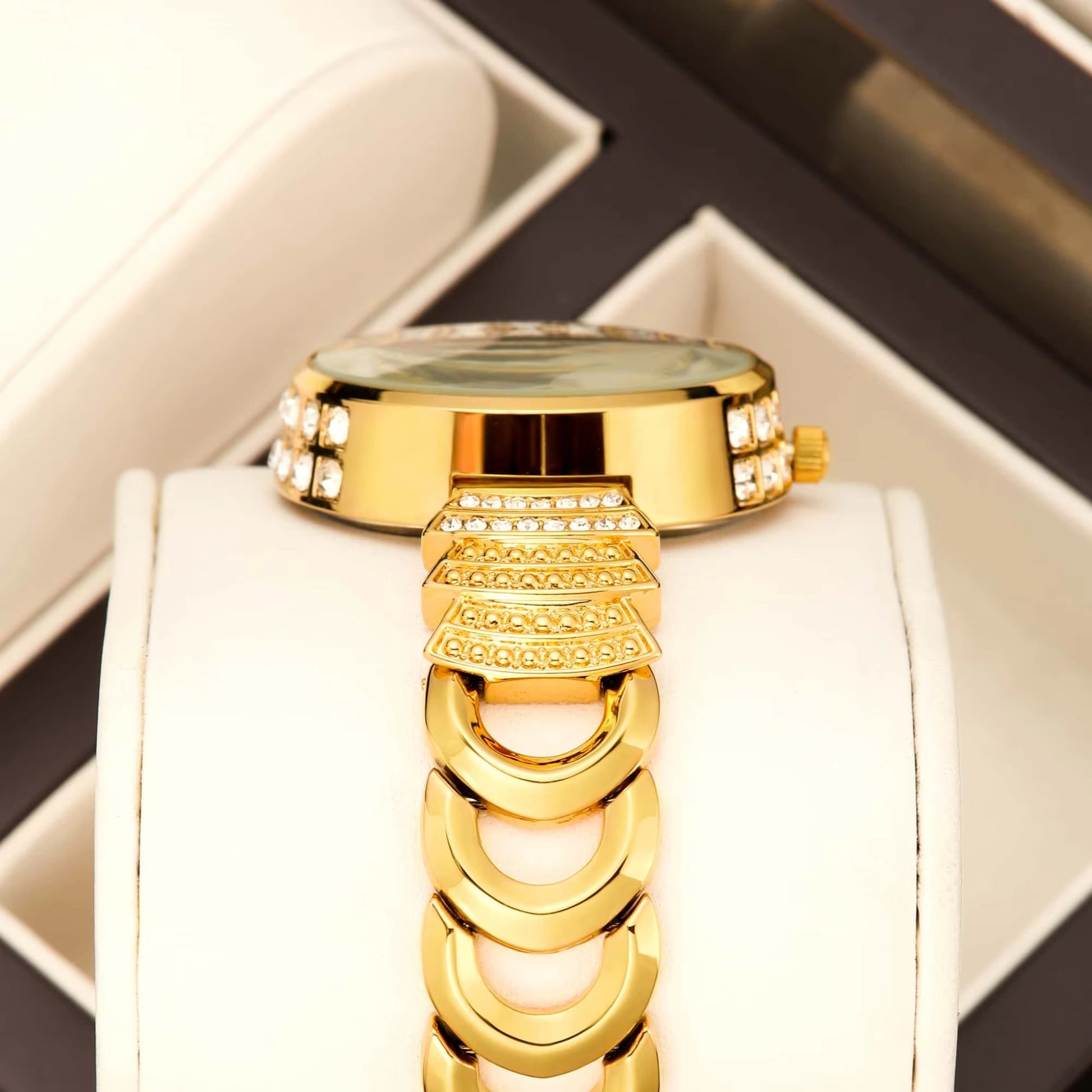 Funkelnde Edelstahl Glitzer Armbanduhr "Panno lucidante no.3206" - PITANI