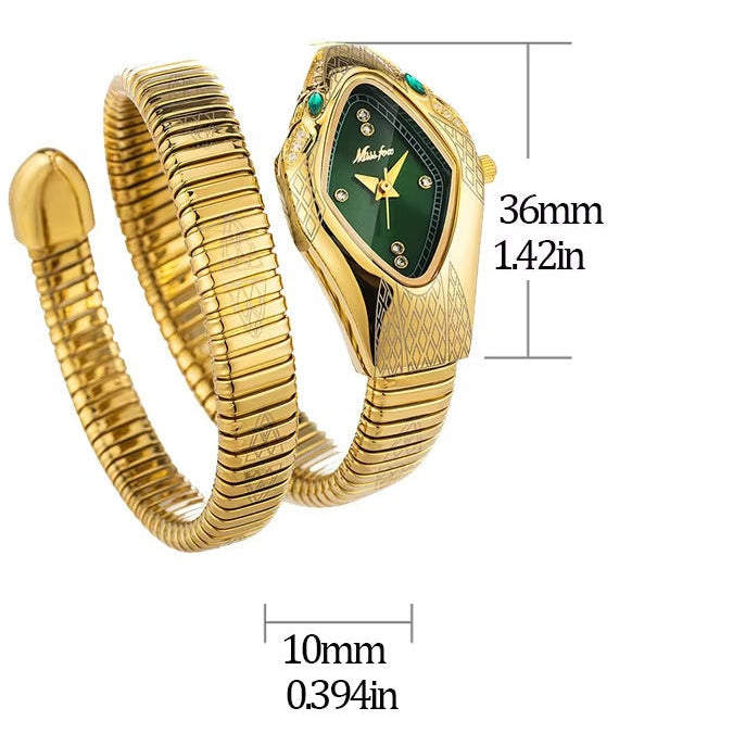 Schlangenförmige Edelstahl Armbanduhr "Orologio del grande belle no.5125" - PITANI