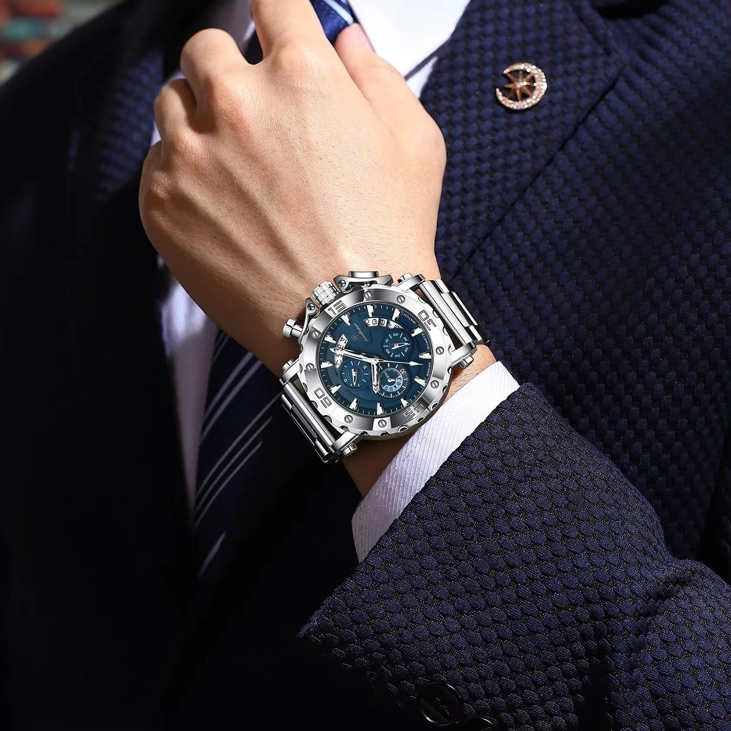 Edelstahl Armbanduhr "Calendario Luminoso no.5269“ - PITANI
