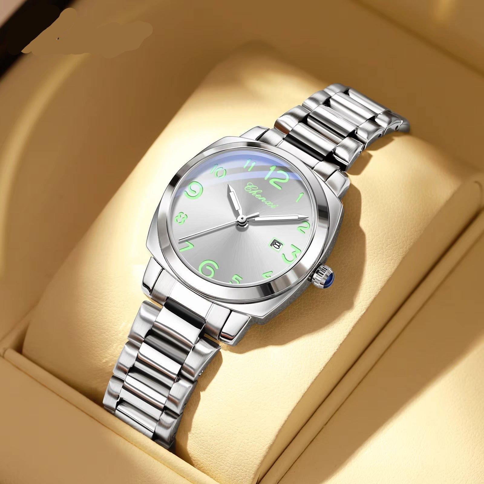 Edelstahl Armbanduhr "Pulsante luce calendariono.3209" - PITANI