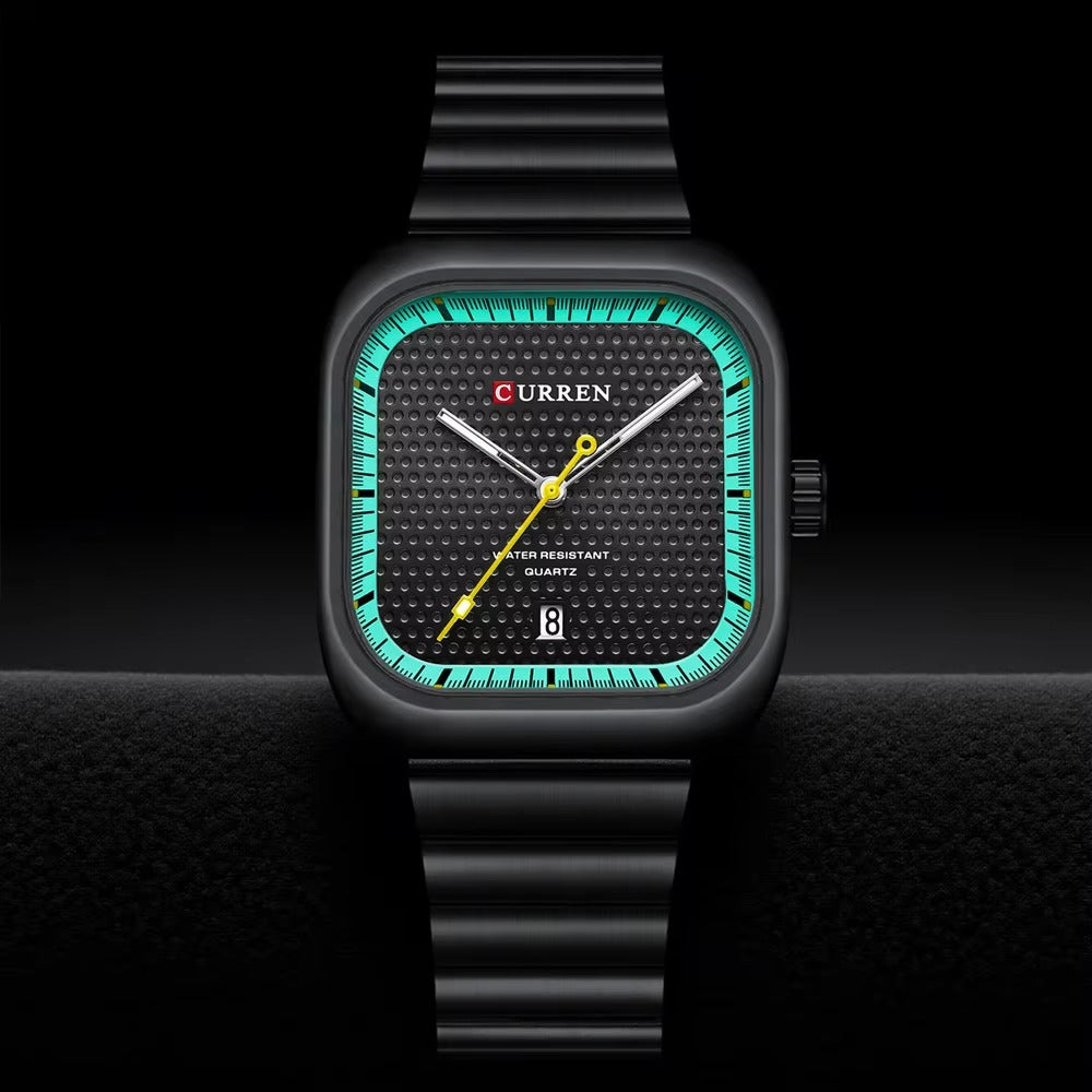 Minimalistische Quadratische Edelstahl Armbanduhr "Lancette luminose no.5267“ - PITANI