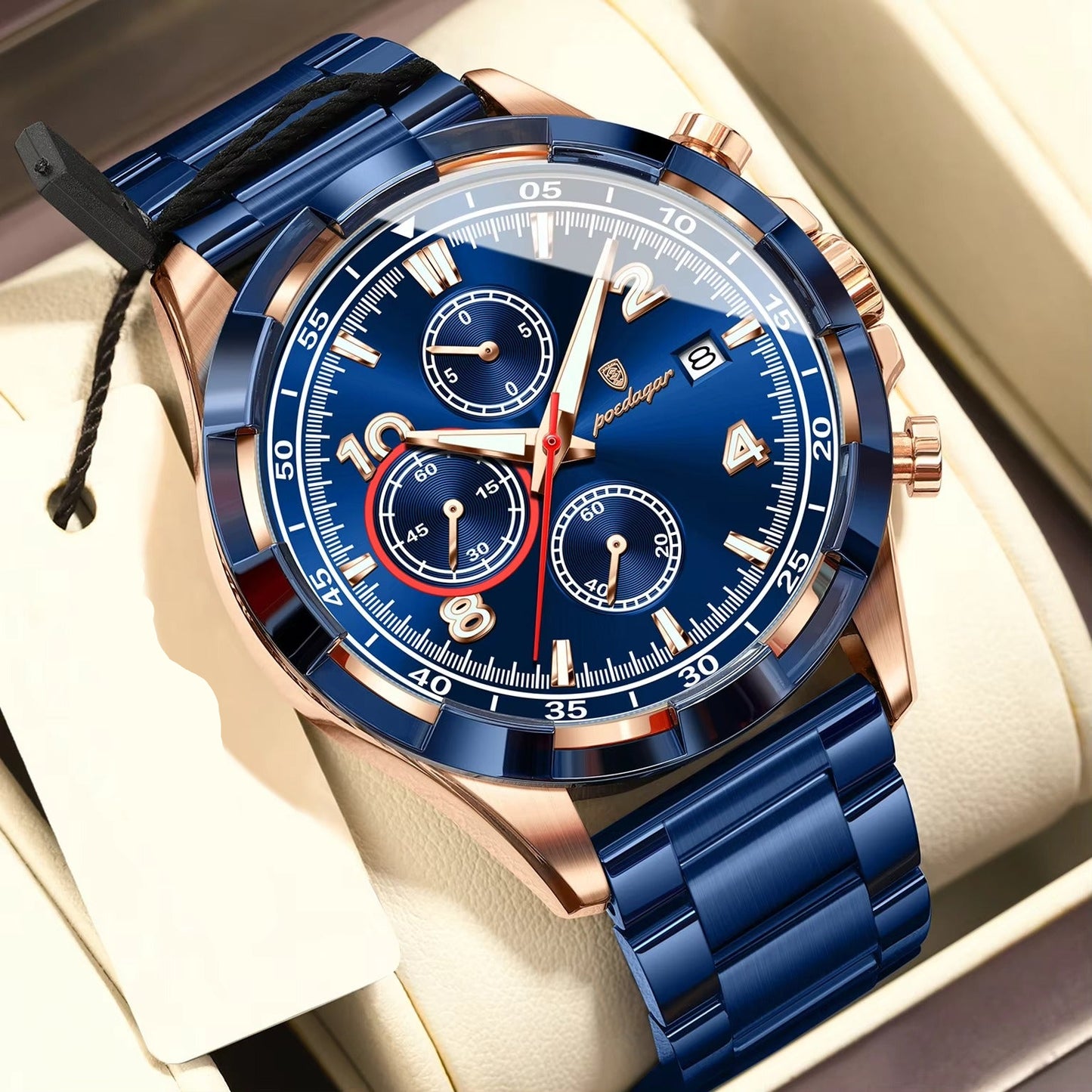 Edelstahl Business Armbanduhr "Data Sport elegante no.5201" - PITANI