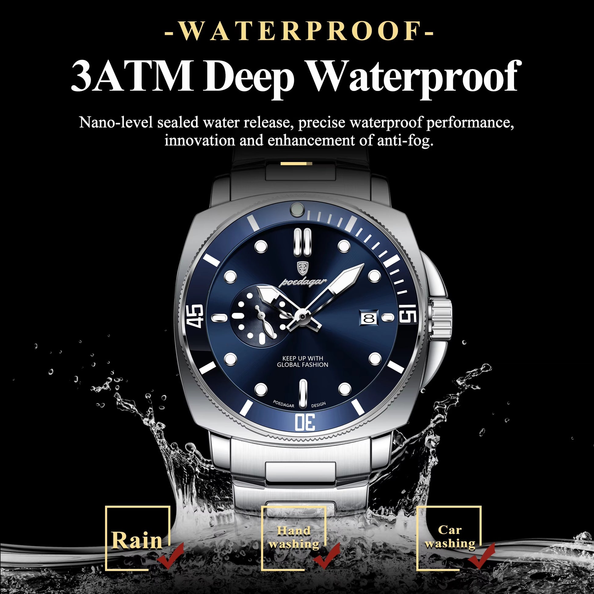 Edelstahl Armbanduhr "Uomo sportivo di lusso no.4178" - PITANI