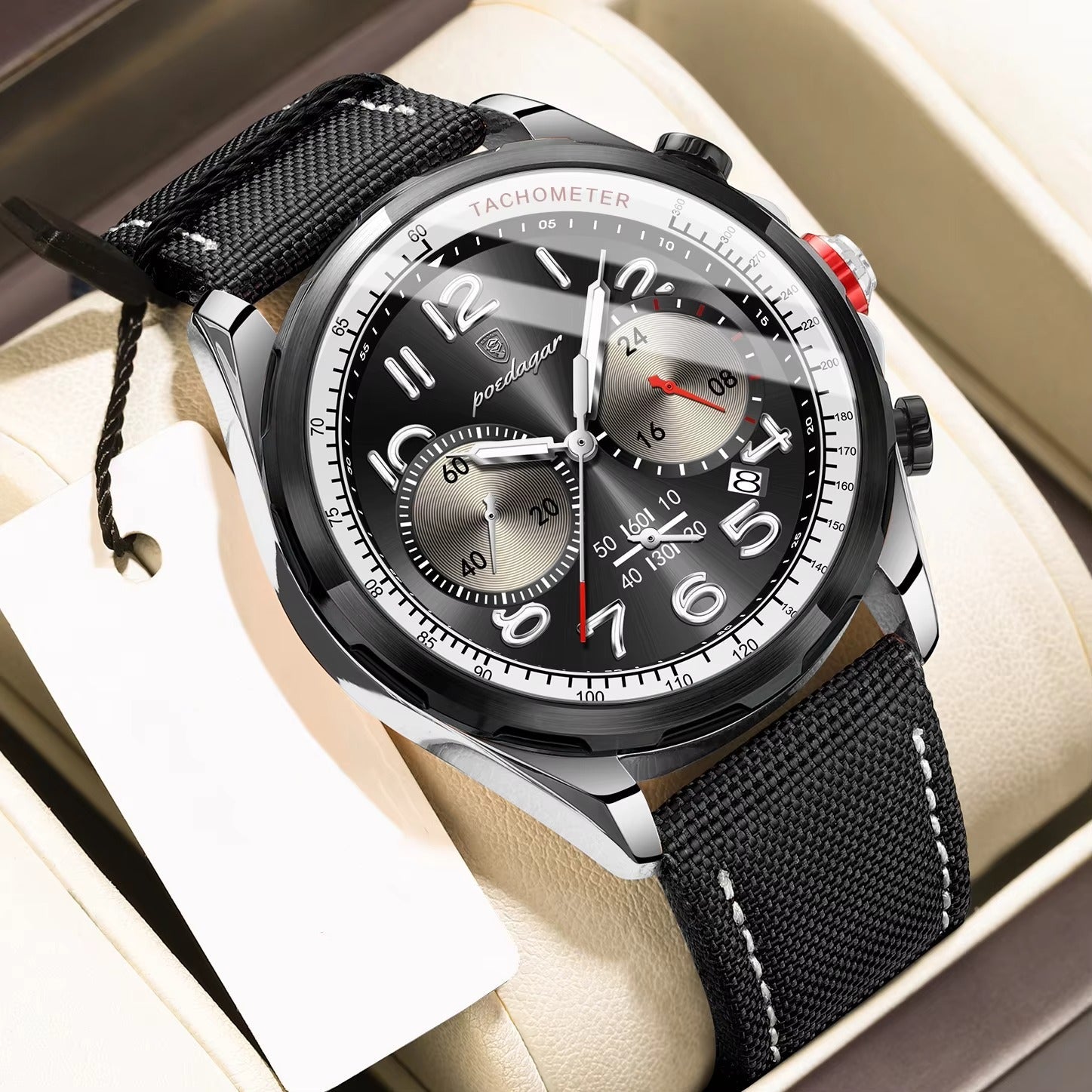 Edelstahl Armbanduhr "Pelle di nylon luminosa no.4145" - PITANI