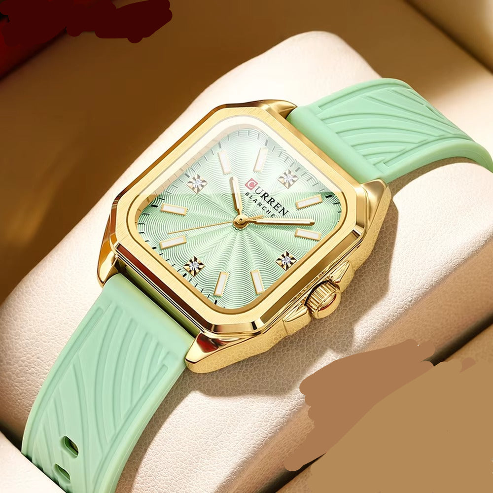 Quadratische Silkonband Armbanduhr"Silicone casual no.3203" - PITANI