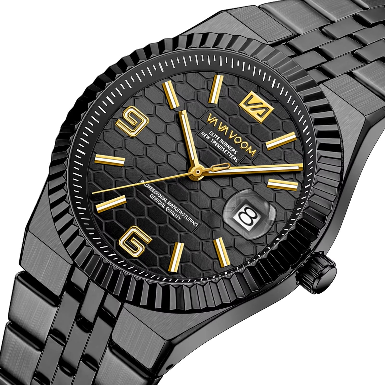Elegant gestreifte Edelstahl Armbanduhr "Orologio belle colore d'acqua no.5261“ - PITANI