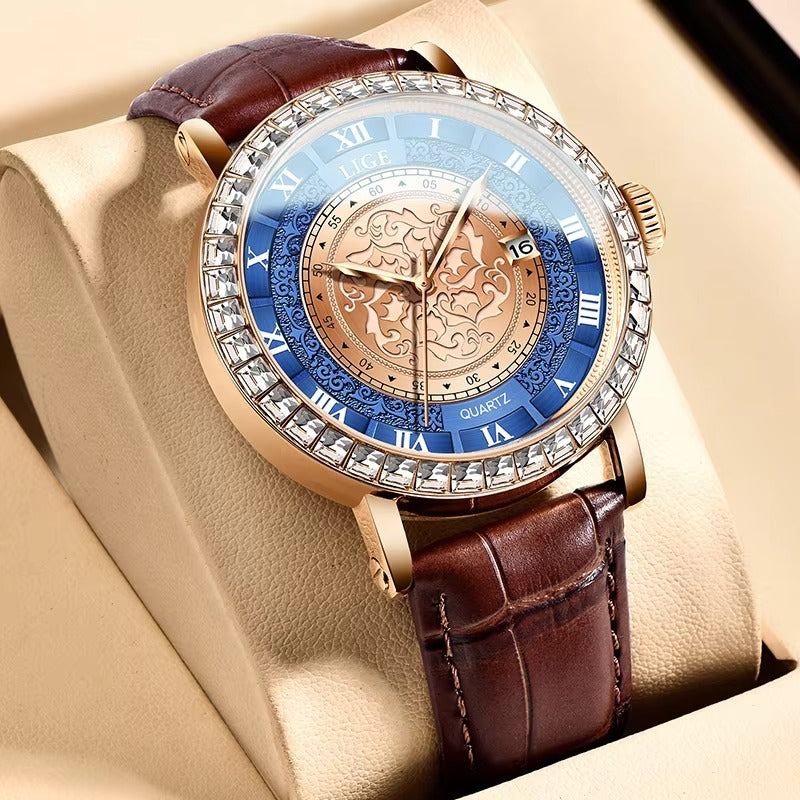 Auffälige Armbanduhr mit diamantener Lünette "Orologio con diamante no.5158" - PITANI