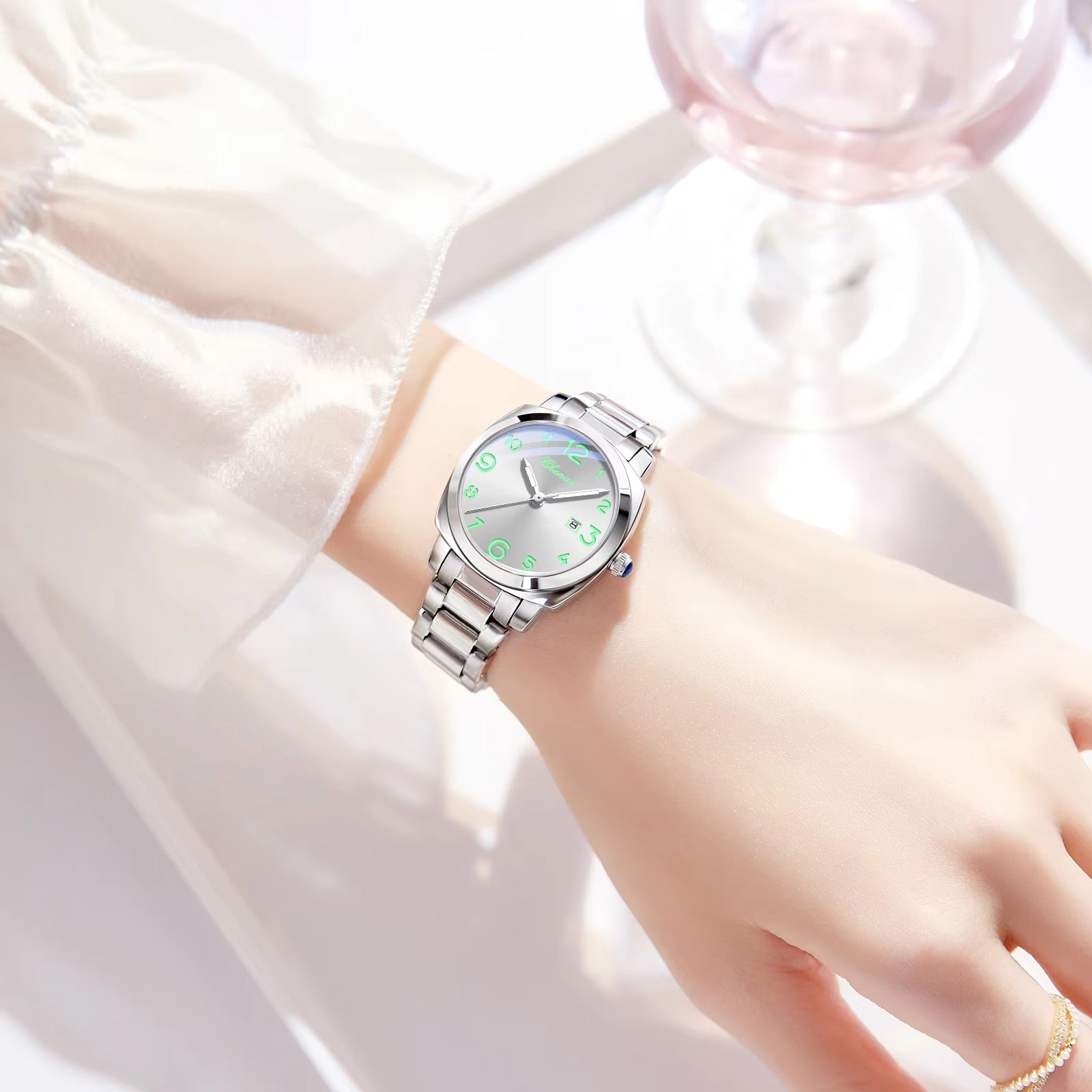 Edelstahl Armbanduhr "Pulsante luce calendariono.3209" - PITANI