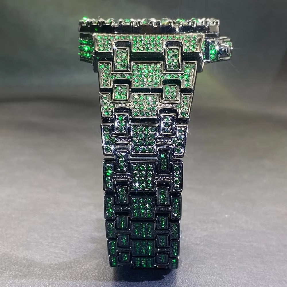 Edelstahl Glitzer Armbanduhr mit Arabischen Zahlen "Diamanti Moda no.5256“ - PITANI