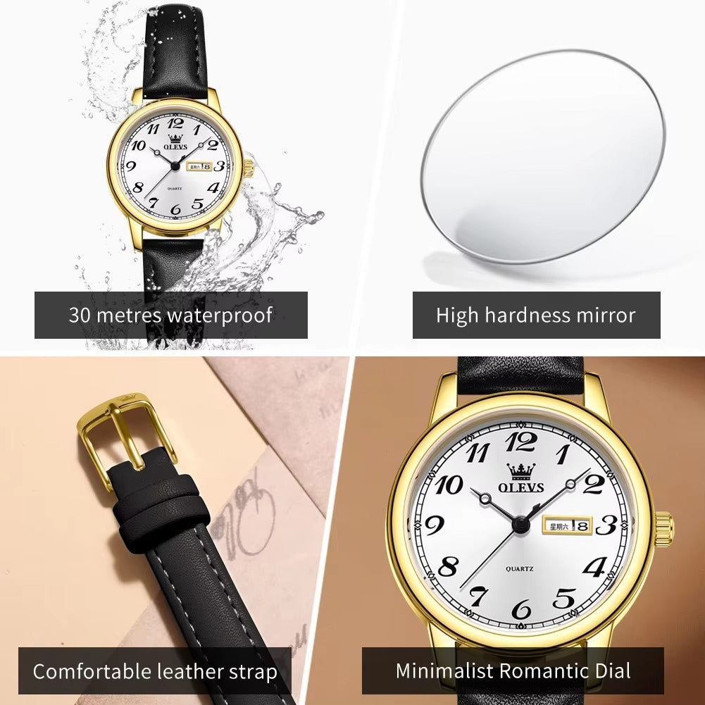 Stilvolle zeitlose Leder Armbanduhr "Arabo impermeabile no.3222" - PITANI