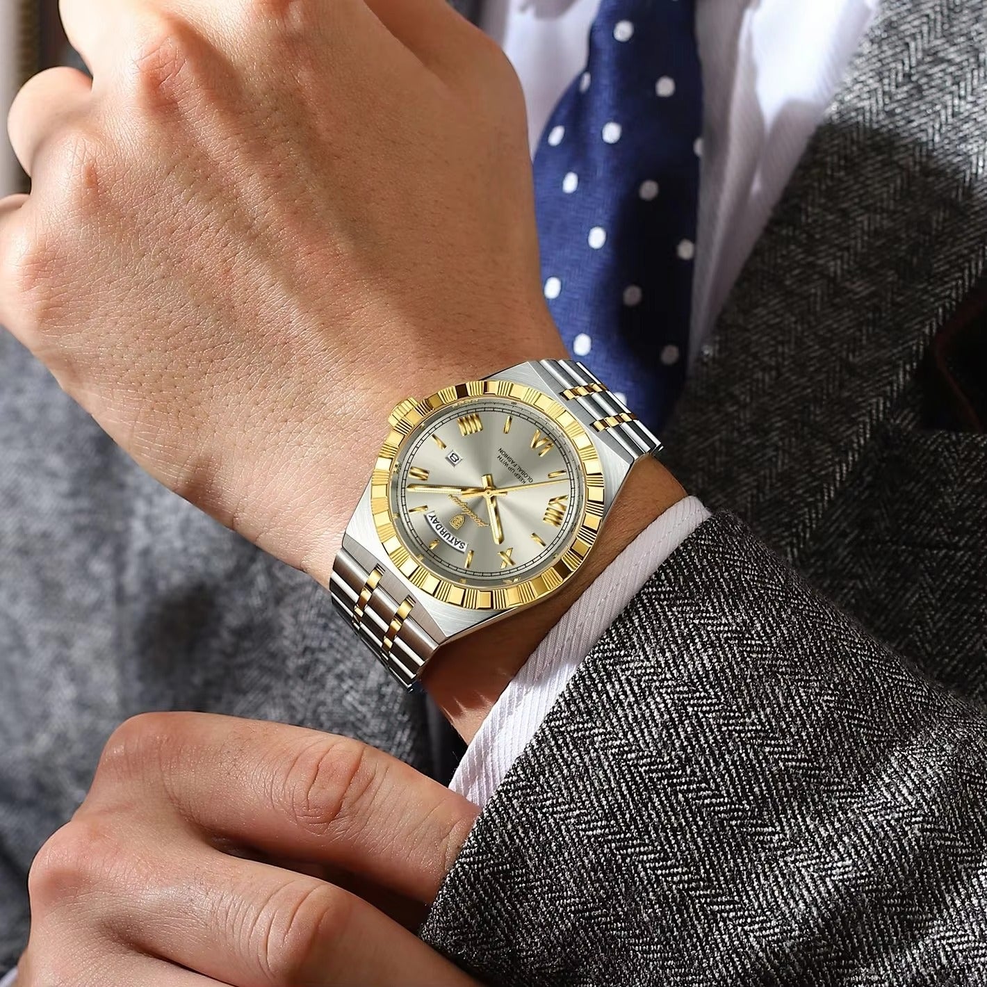 Edelstahl Armbanduhr "Uomo d'affari no.4157" - PITANI