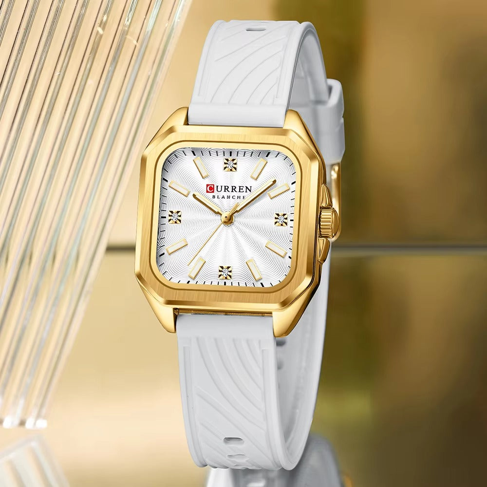 Quadratische Silkonband Armbanduhr"Silicone casual no.3203" - PITANI