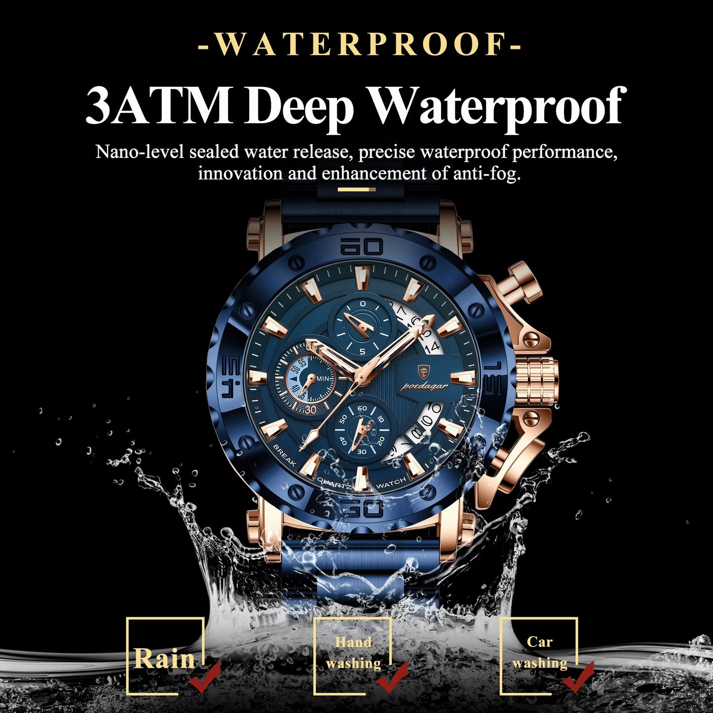 Edelstahl Armbanduhr "Moda Uomo no.5238“ - PITANI