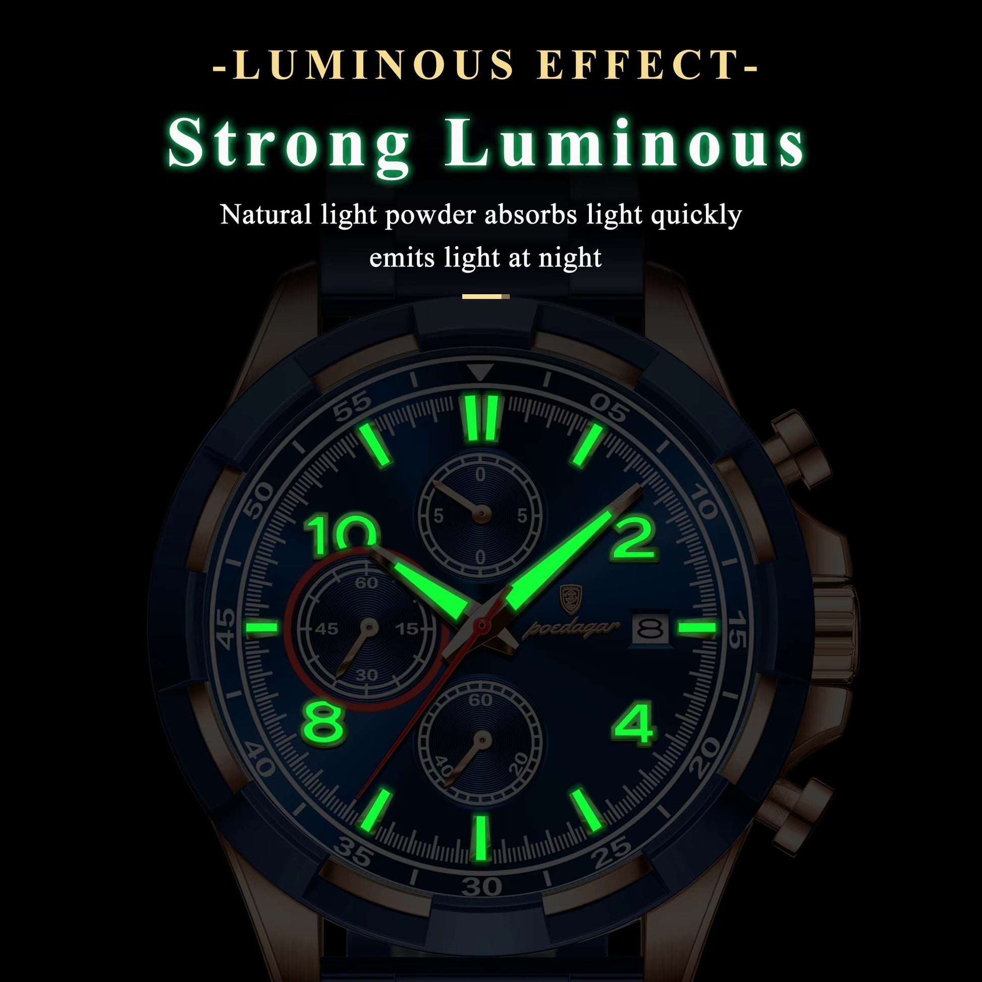 Edelstahl Business Armbanduhr "Data Sport elegante no.5201" - PITANI