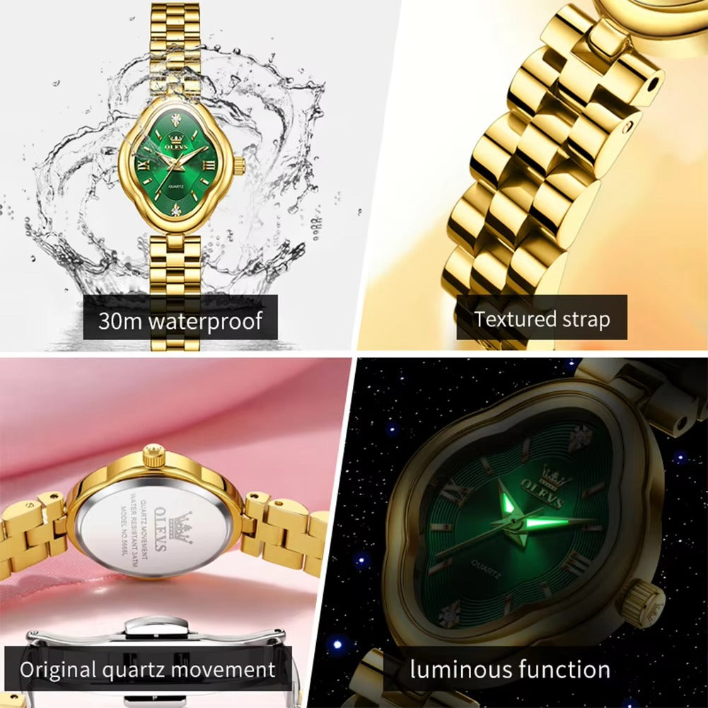 Sanft abgerundete polygonale Edelstahl Armbanduhr in Kissengehäuse Form "Acciaio solido no.3221" - PITANI