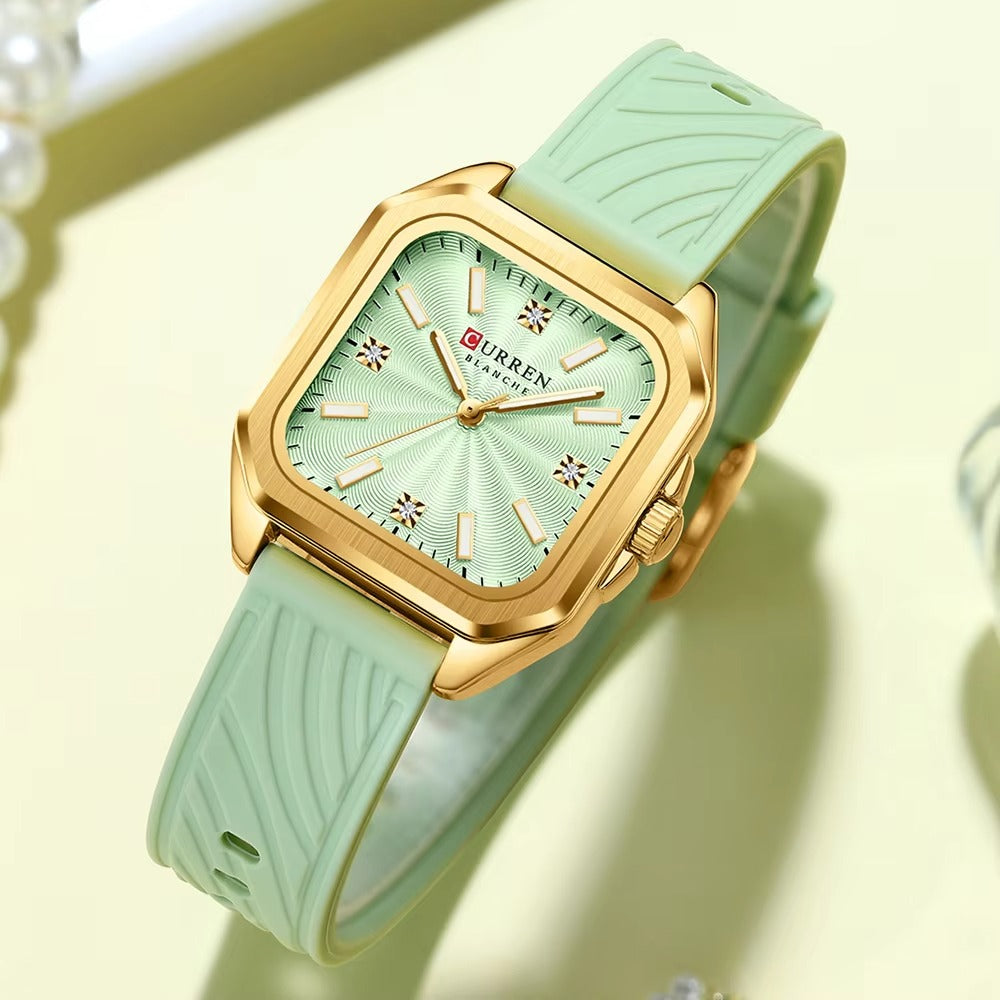 Quadratische Silkonband Armbanduhr"Silicone casual no.3203" - PITANI