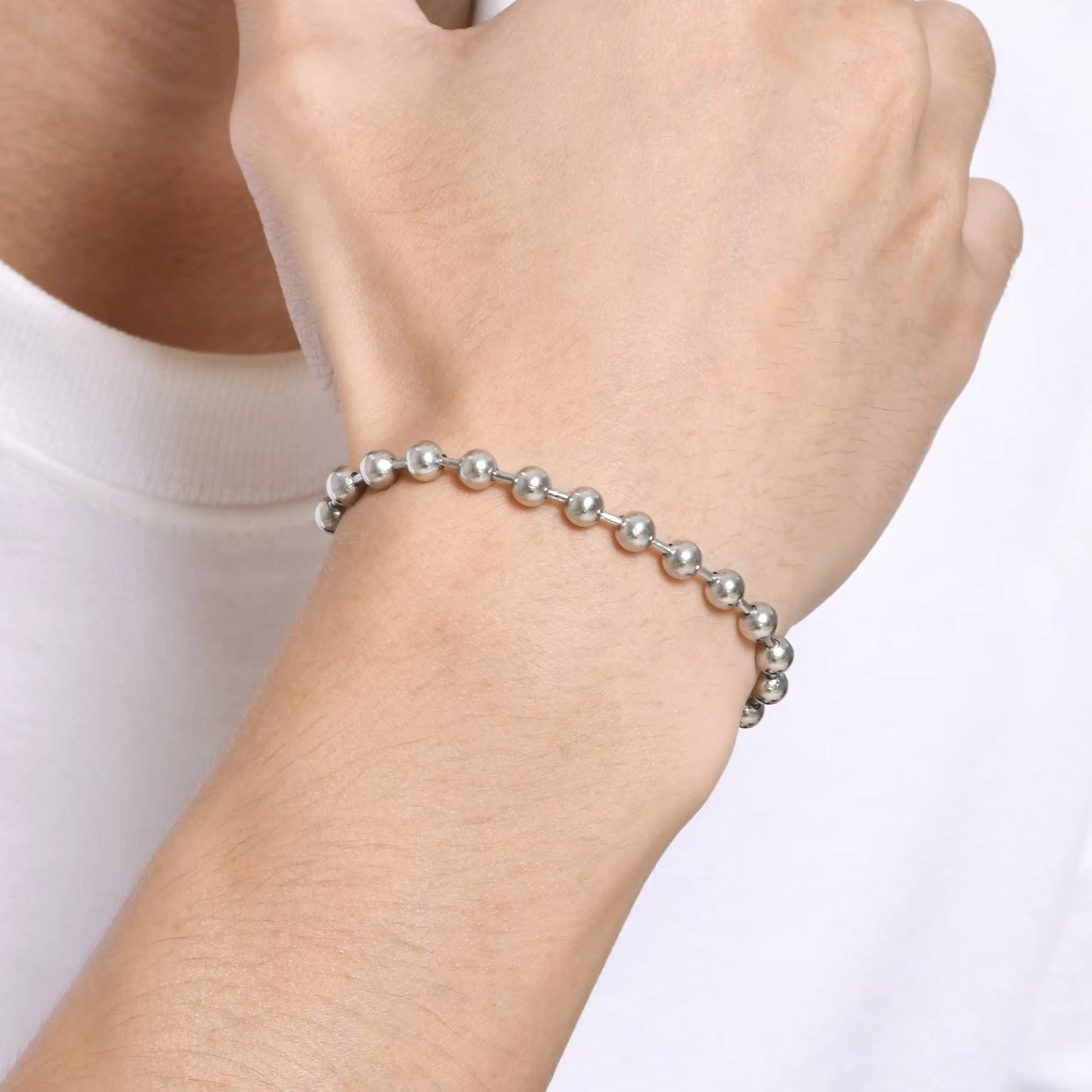 Edelstahl Kugelketten Armband "Bracciale con catene a sfera no.5319" - PITANI