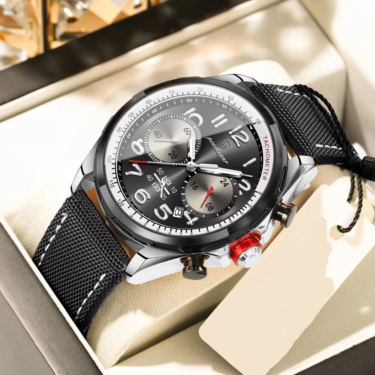 Edelstahl Armbanduhr "Pelle di nylon luminosa no.4145" - PITANI