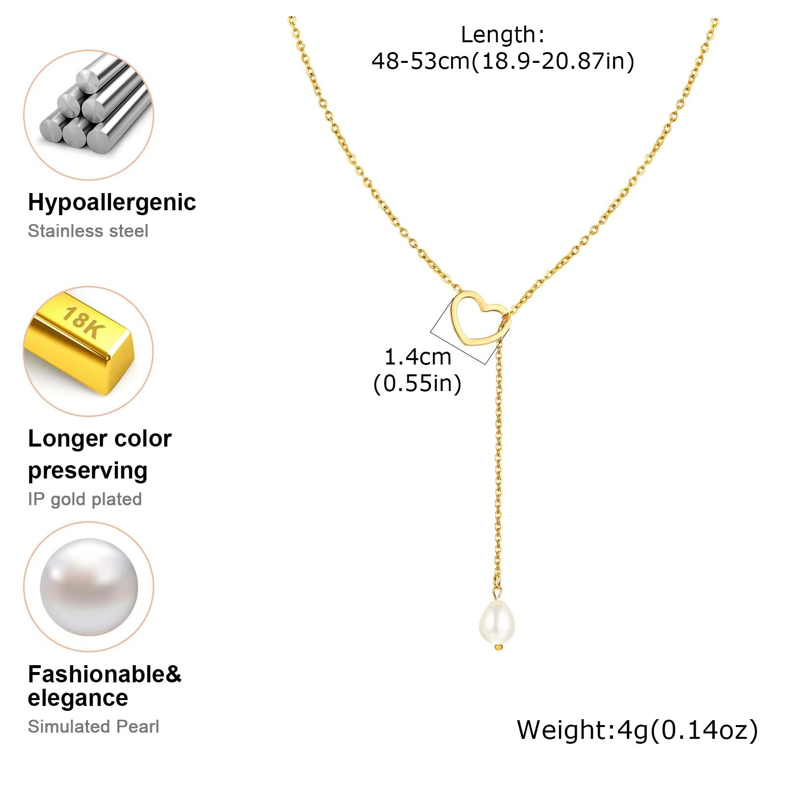 Edelstahl Halskette mit Herz "Catena a maglie con ciondolo barocco no.4227" - PITANI