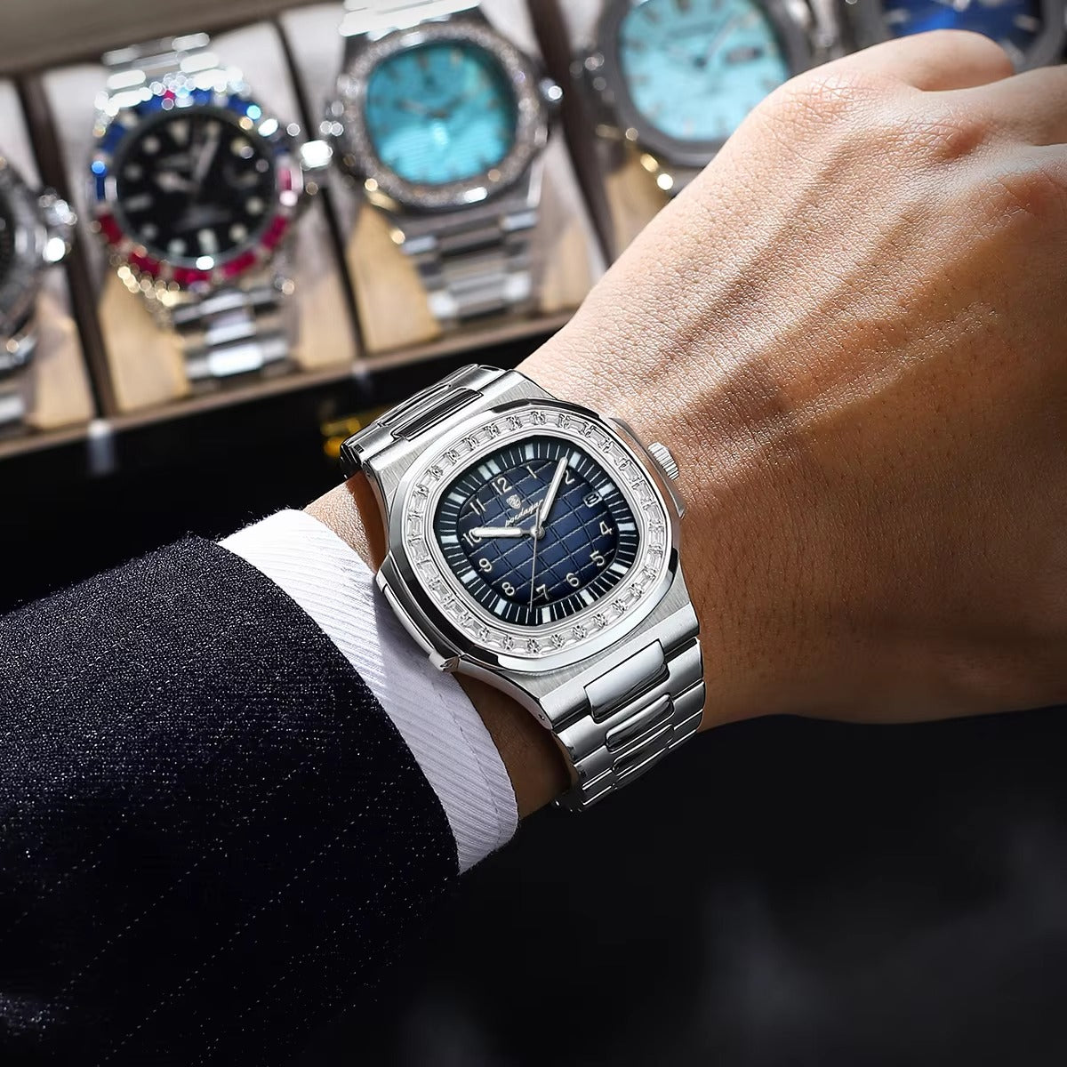 Edelstahl Armbanduhr "Data luminosa no.4155" - PITANI