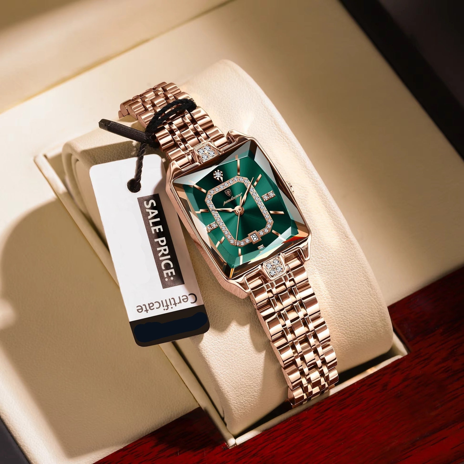 Edelstahl Armbanduhr mit Glitzerndem Ziffernblatt "Calendario impermeabile no.5173" - PITANI