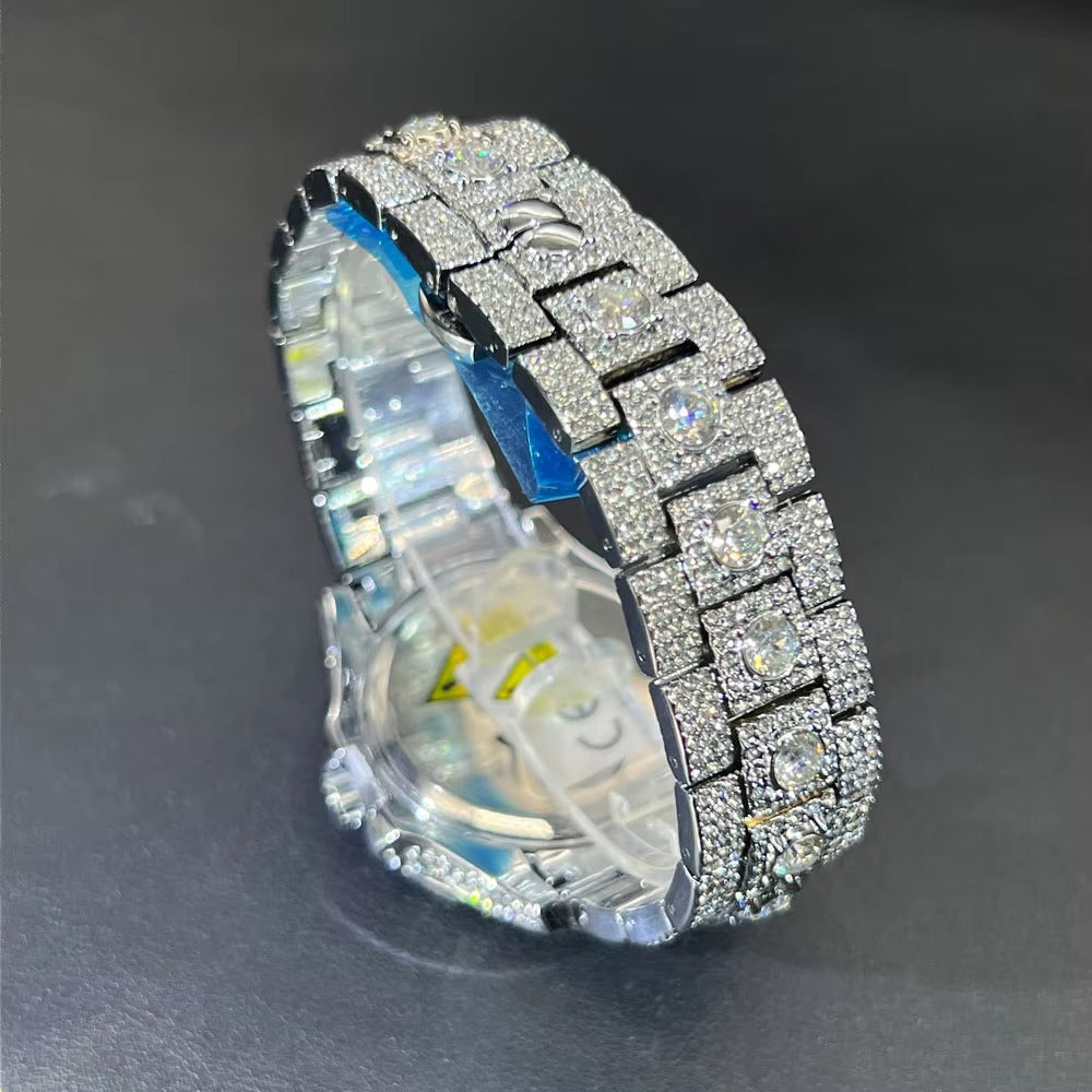 Edelstahl Diamantenoptik Armbanduhr "Grande diamante no.5257“ - PITANI