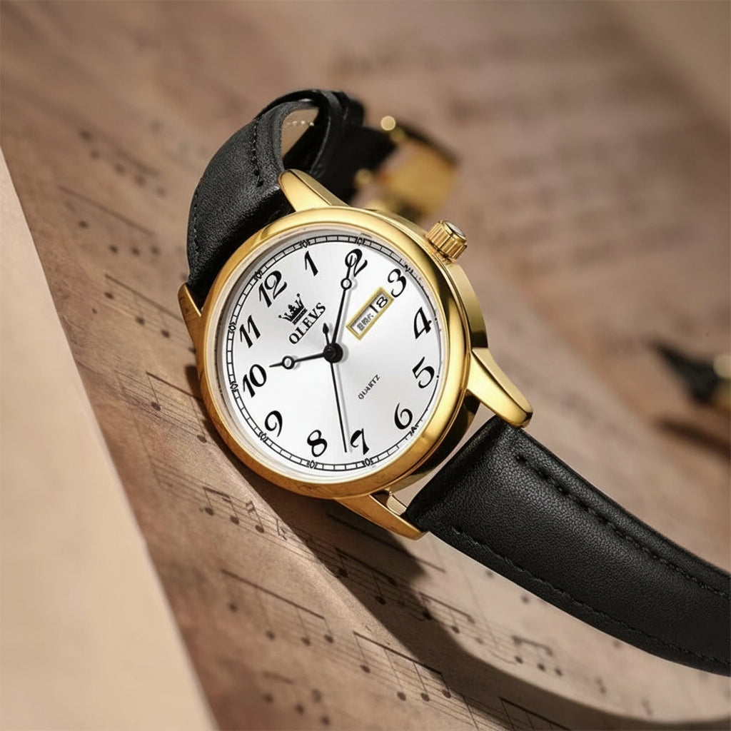 Stilvolle zeitlose Leder Armbanduhr "Arabo impermeabile no.3222" - PITANI