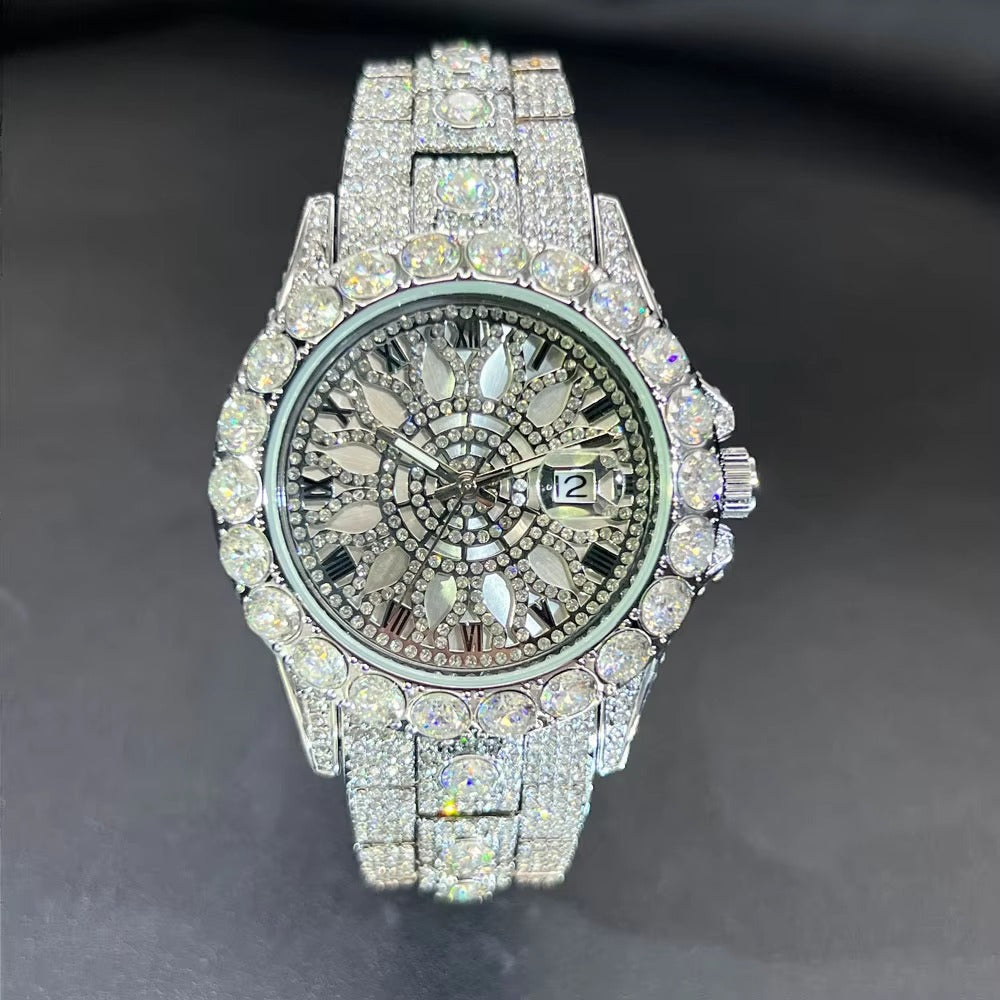 Edelstahl Diamantenoptik Armbanduhr "Grande diamante no.5257“ - PITANI