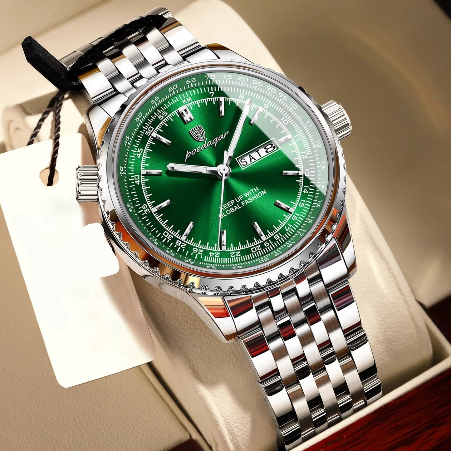 Runde Edelstahl Armbanduhr "Lusso militare no.5272“ - PITANI