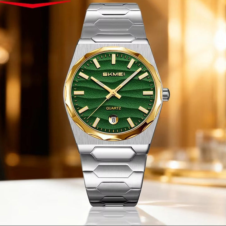 Edelstahl Armbanduhr mit seltener Lünette "Calendario al quarzo no.5258“ - PITANI