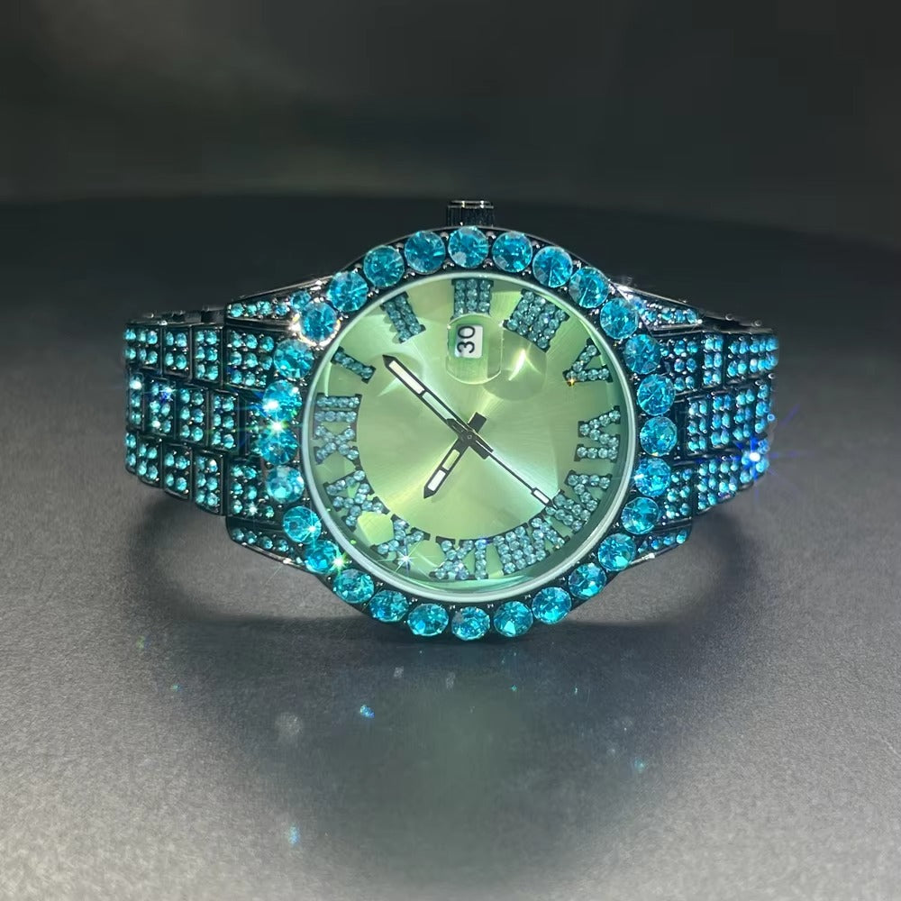 Edelstahl Glitzer Armbanduhr "Diamante da uomo no.5252“ - PITANI