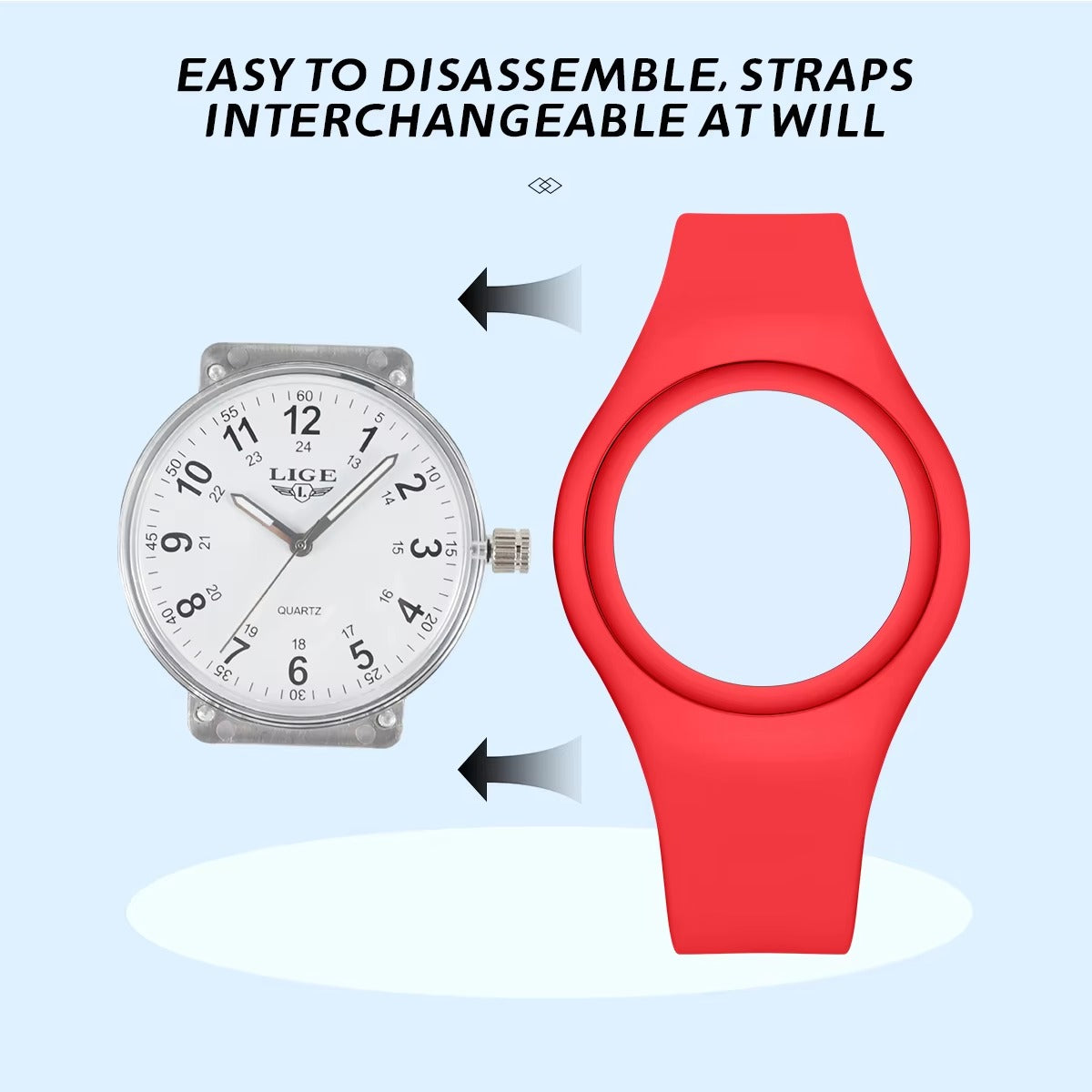 Schlichte Silikon Armbanduhr "Impermeabile femminile no.3215" - PITANI