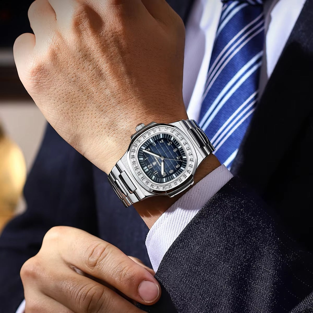 Edelstahl Armbanduhr "Data luminosa no.4155" - PITANI