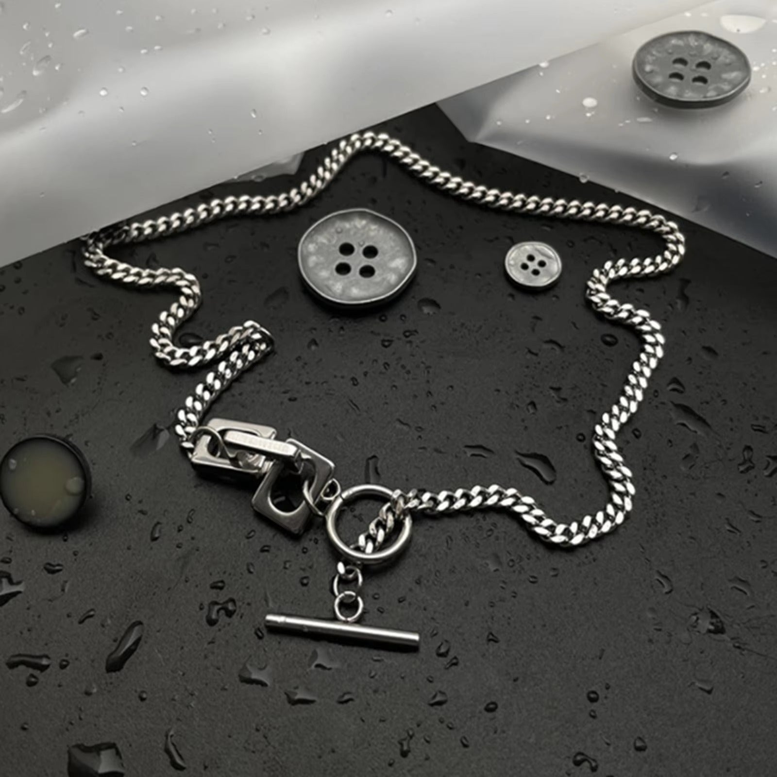 Edelstahl Halskette "Quadrato in acciaio inossidabile audace no.4250" - PITANI