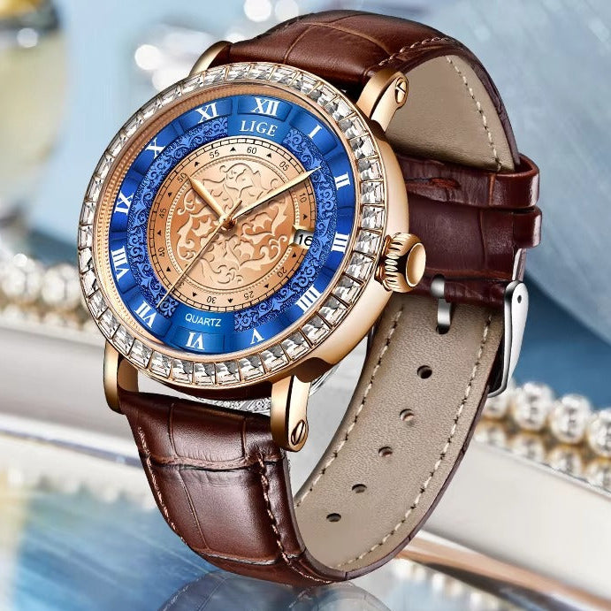 Auffälige Armbanduhr mit diamantener Lünette "Orologio con diamante no.5158" - PITANI