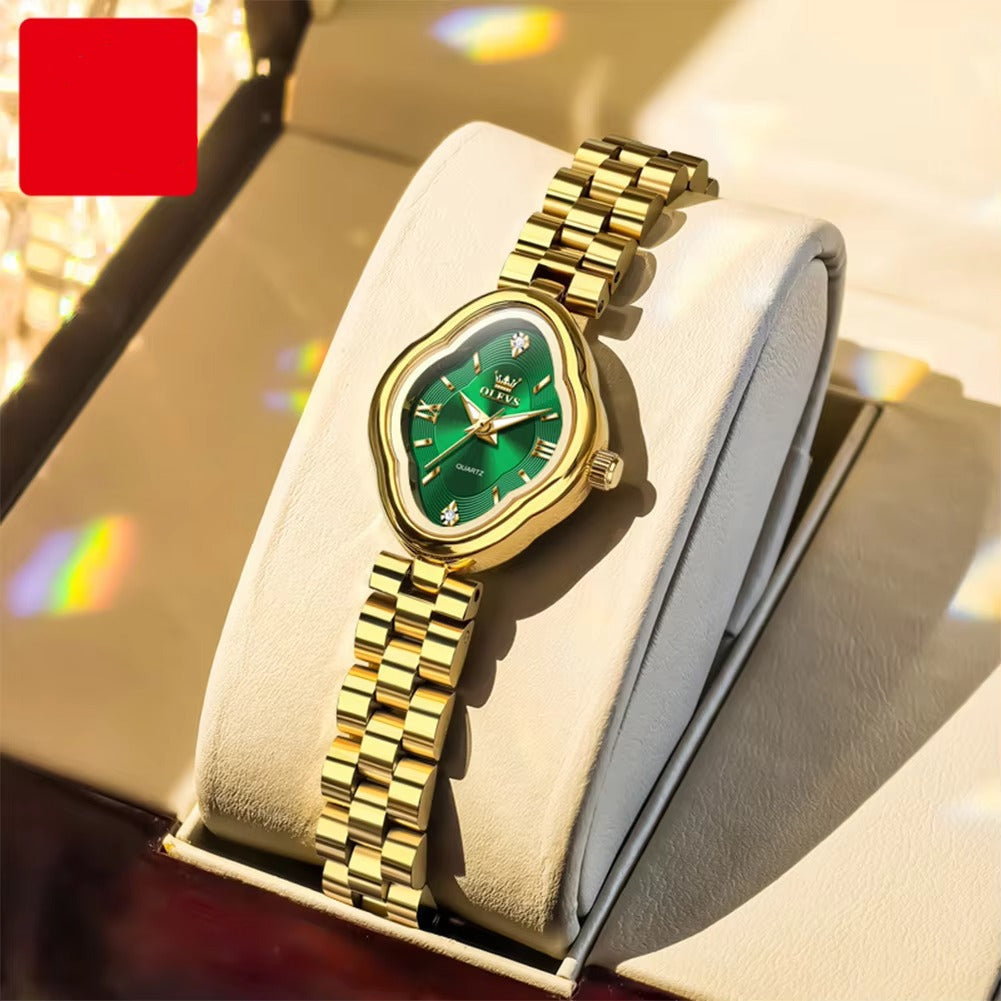 Sanft abgerundete polygonale Edelstahl Armbanduhr in Kissengehäuse Form "Acciaio solido no.3221" - PITANI