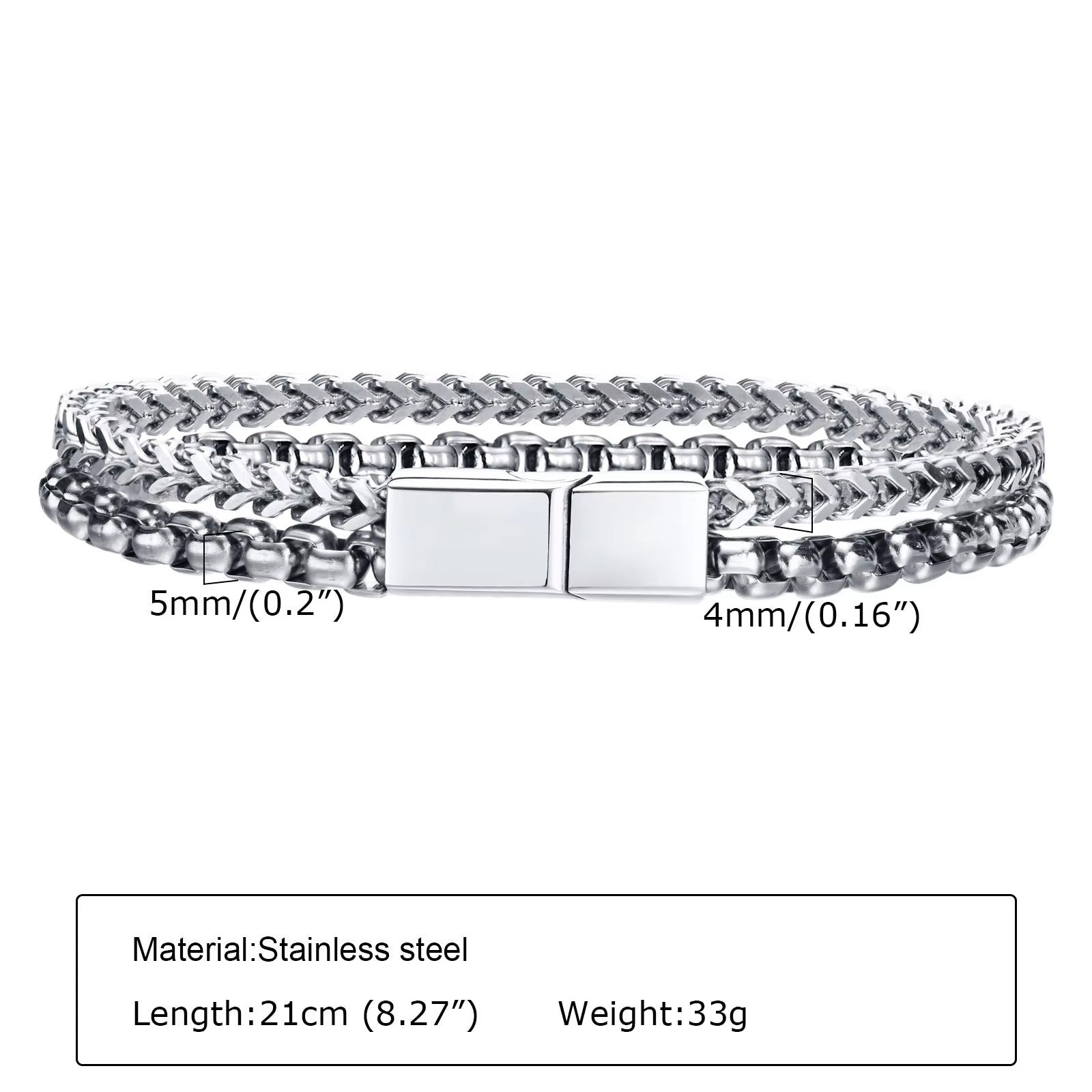 Edelstahl Doppelketten Armband "Polsino a Catena no.5317" - PITANI