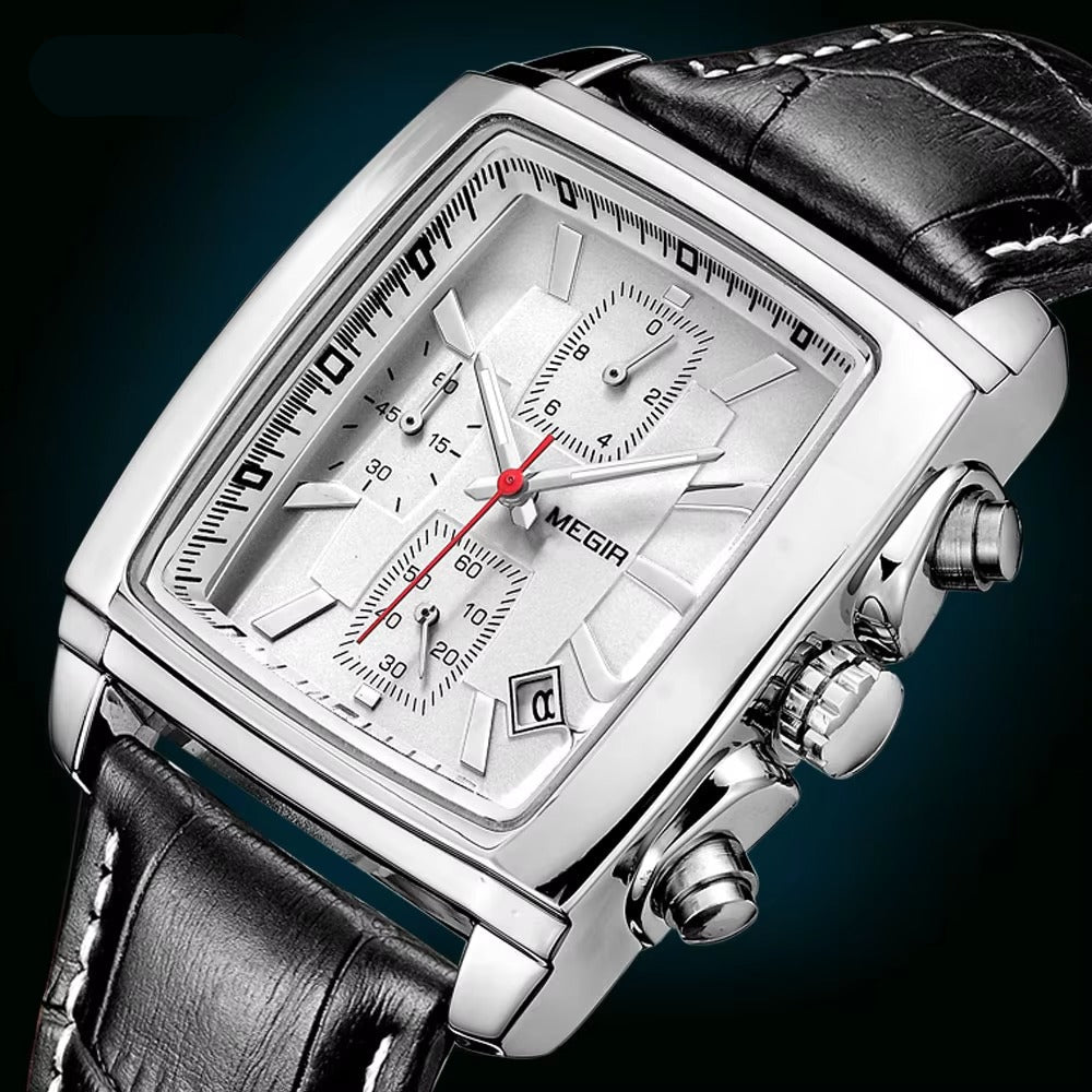 Edelstahl Armbanduhr "Orologio con cinturino in pelle no.4121" - PITANI