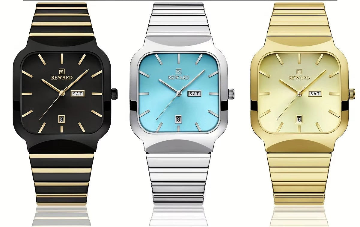 Moderne kantige Edelstahl Armbanduhr "Sport alla moda no.5178" - PITANI